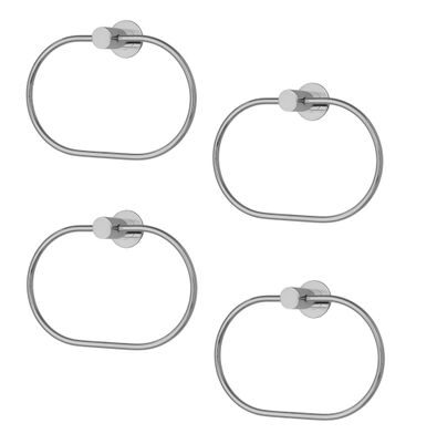 

Prestige (Oval Shape) Bathroom and Kithchen chrome Towel Holder- Pack of 4