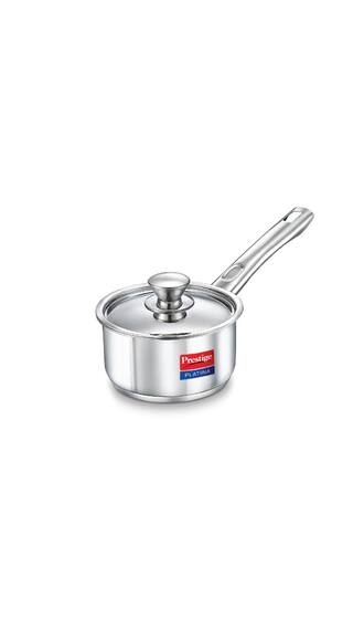 Prestige Platina Induction Base Stainless Steel Casserole, 200mm/3 Litres, Metallic Steel