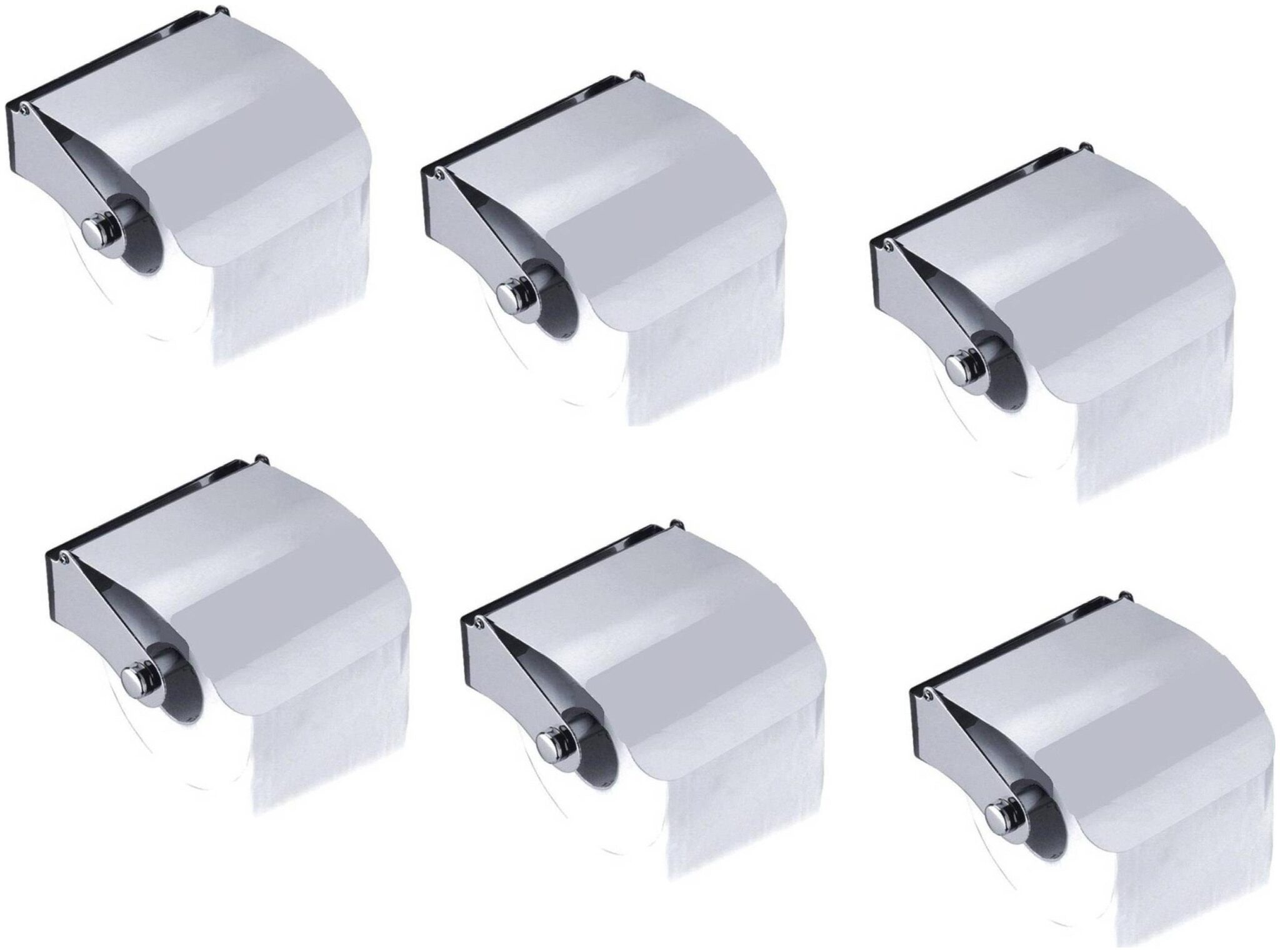 

Prestige Pure Stainless Steel chrome polish toilet paper holder (PACK OF 6)