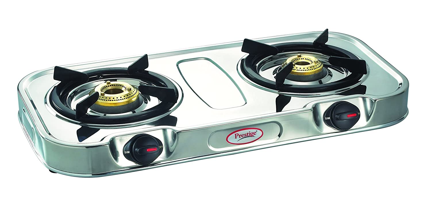 

Prestige Royale 2 Burner Regular Silver Gas Stove ISI Certified