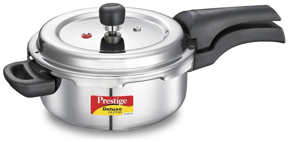 

Prestige Stainless Steel 3 L Induction Bottom Outer Lid Pressure Cooker - Set of 1