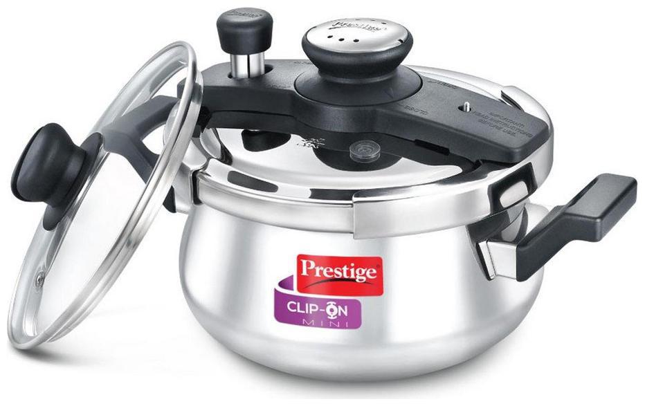 

Prestige Stainless Steel 3 L Induction Bottom Outer Lid Pressure Cooker - Set of 1 ISI Certified
