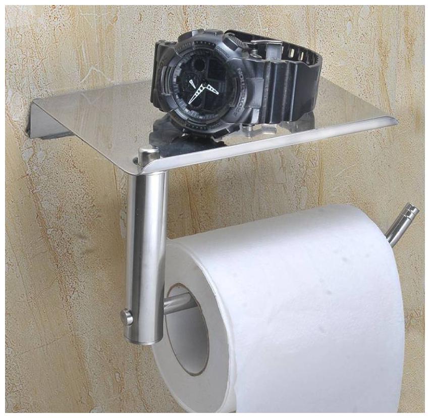 

Prestige stainless L-Shape steel chrome polish toilet paper holder