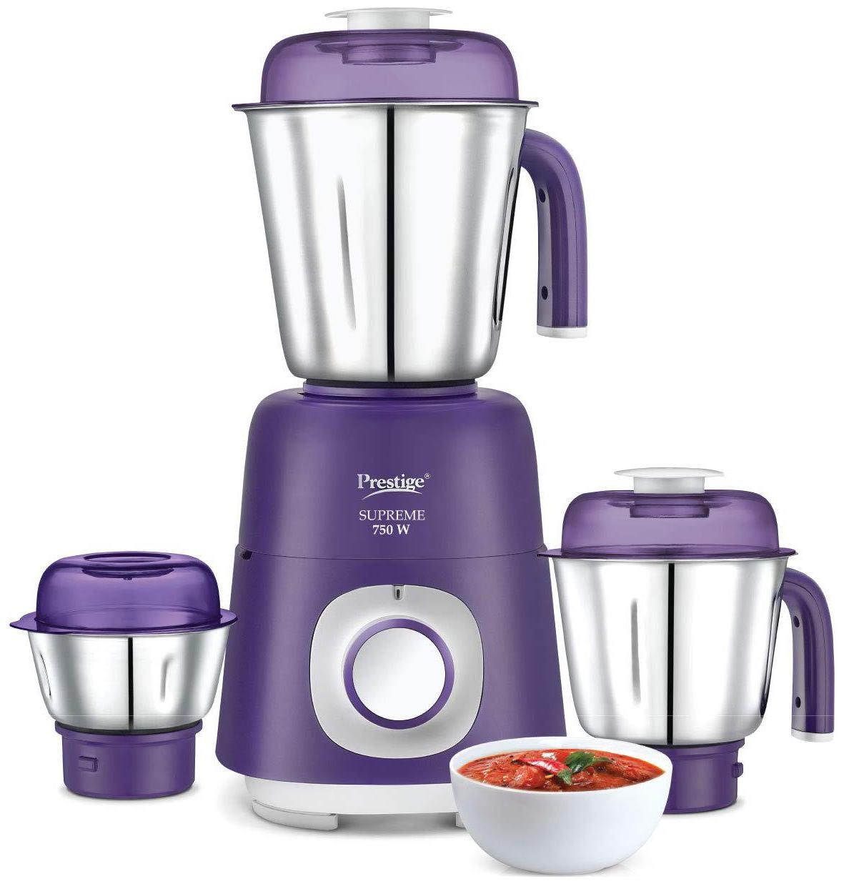 

Prestige SUPREME 750 W Mixer Grinder ( Purple 3 Jars )