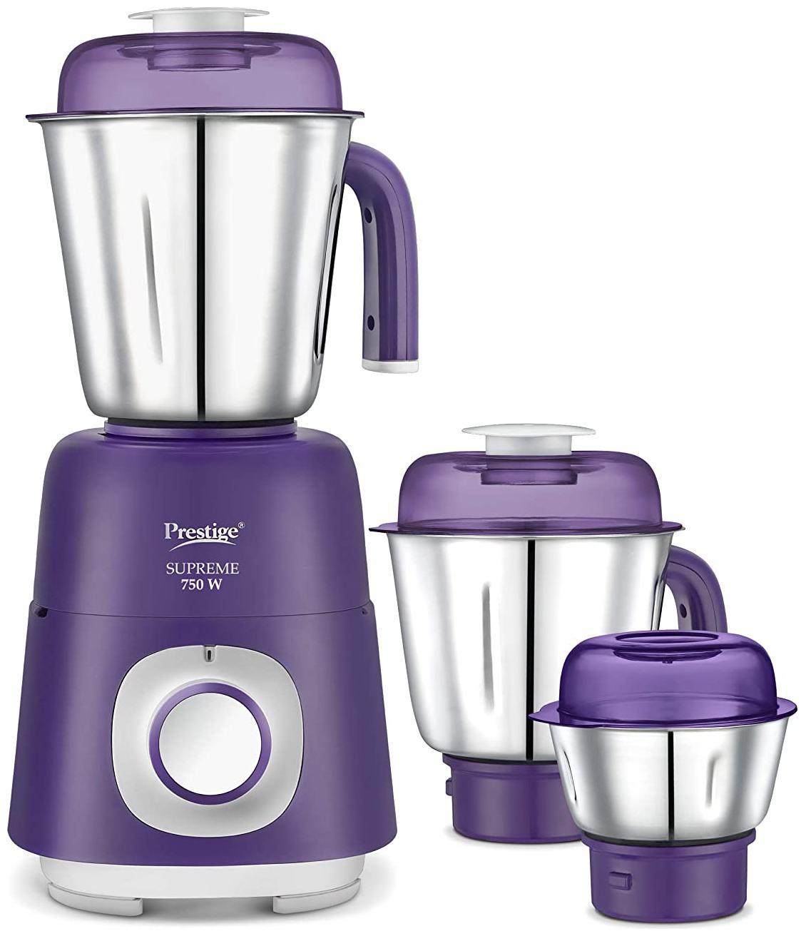 

Prestige SUPREME 750 W Juicer Mixer Grinder ( Purple 3 Jars )
