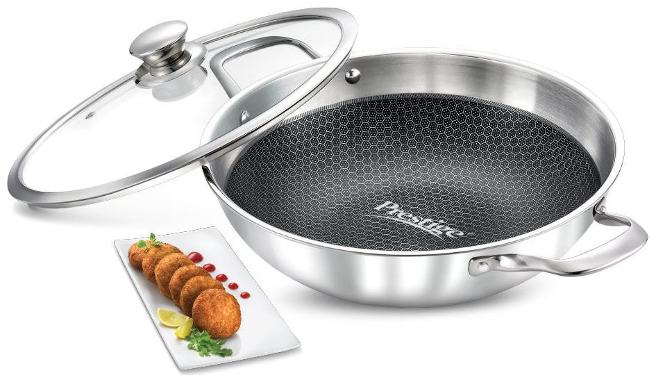 

Prestige Tri Ply Honey Comb Non Stick Kadai 260mm