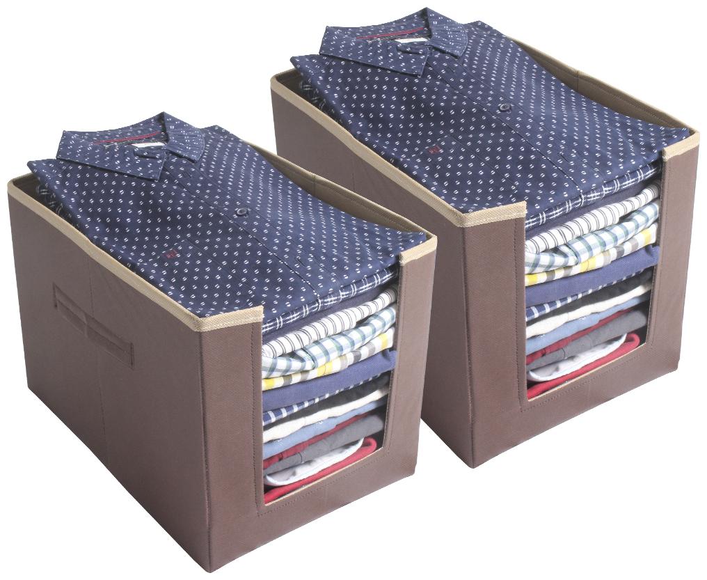 

PrettyKrafts Shirt Stacker - Closet Organizer - Shirts and Clothing Organizer - Brown