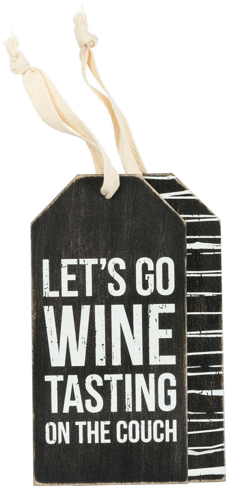 Buy Primitives By Kathy Wine Bottle Gift Tag Let S Go Wine Tasting
