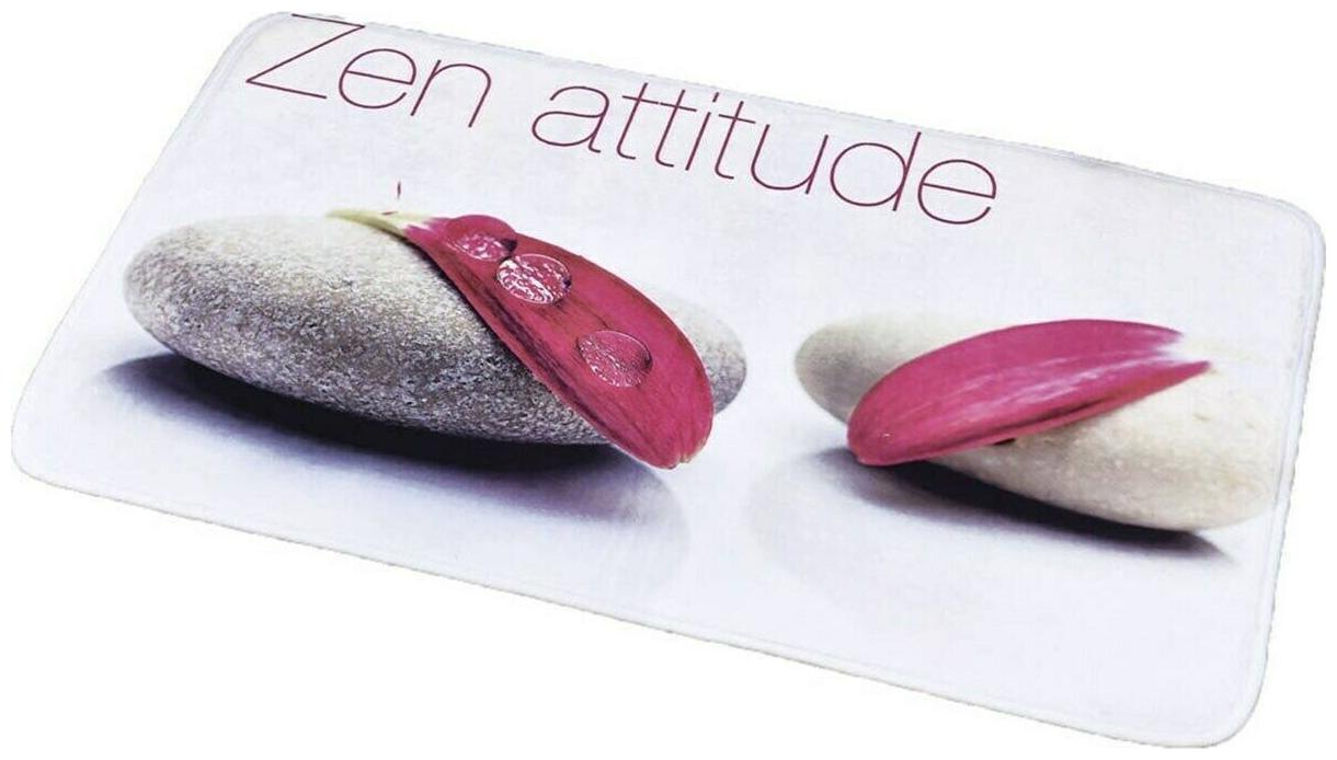

Printed Microfiber Mat Bath Rug ZEN ATTITUDE White 17 W x White 29 5 x 17 x 0 5