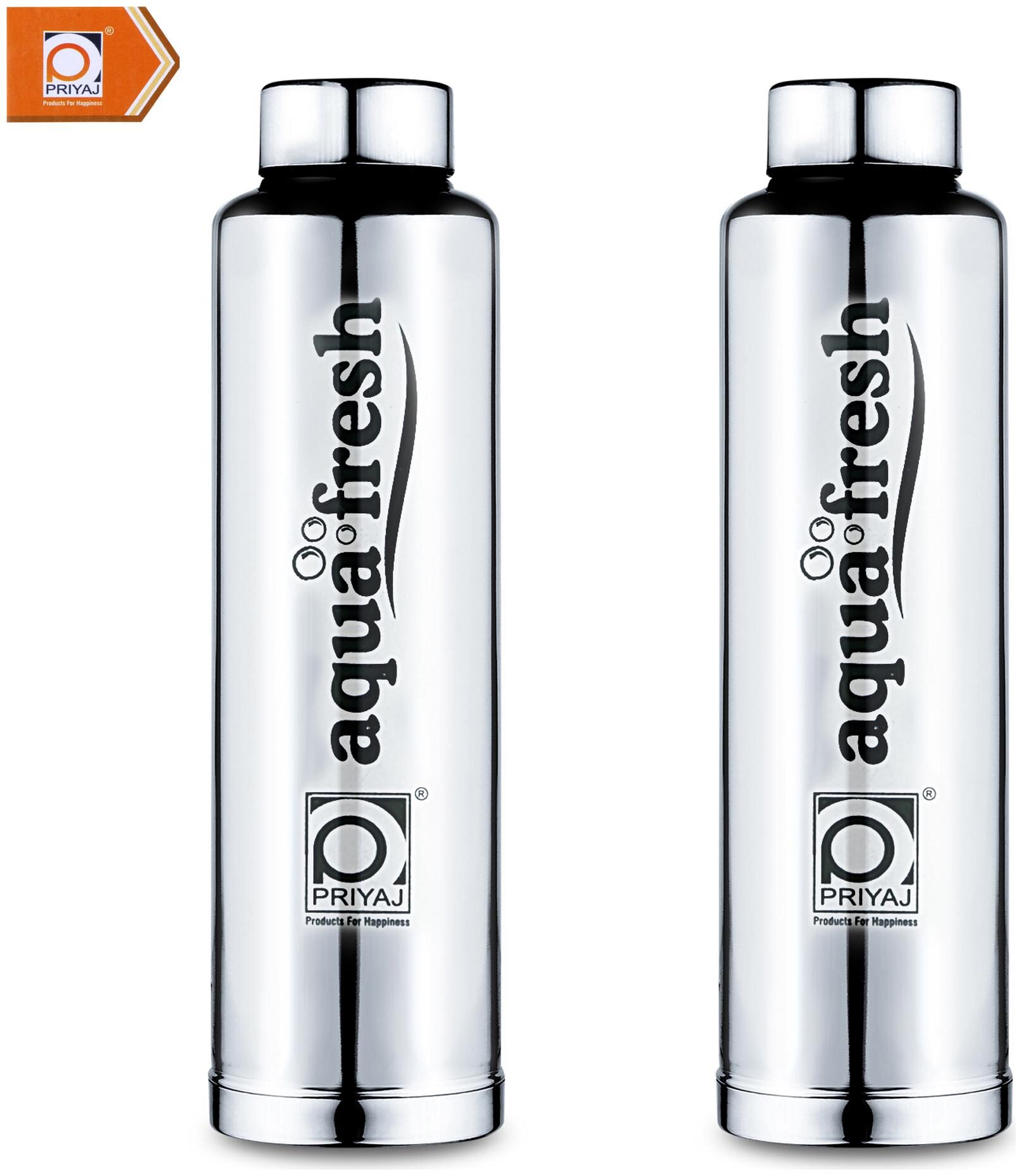 

PRIYAJ Stainless Steel Silver Water Bottle ( 700 ml Set of 2 )