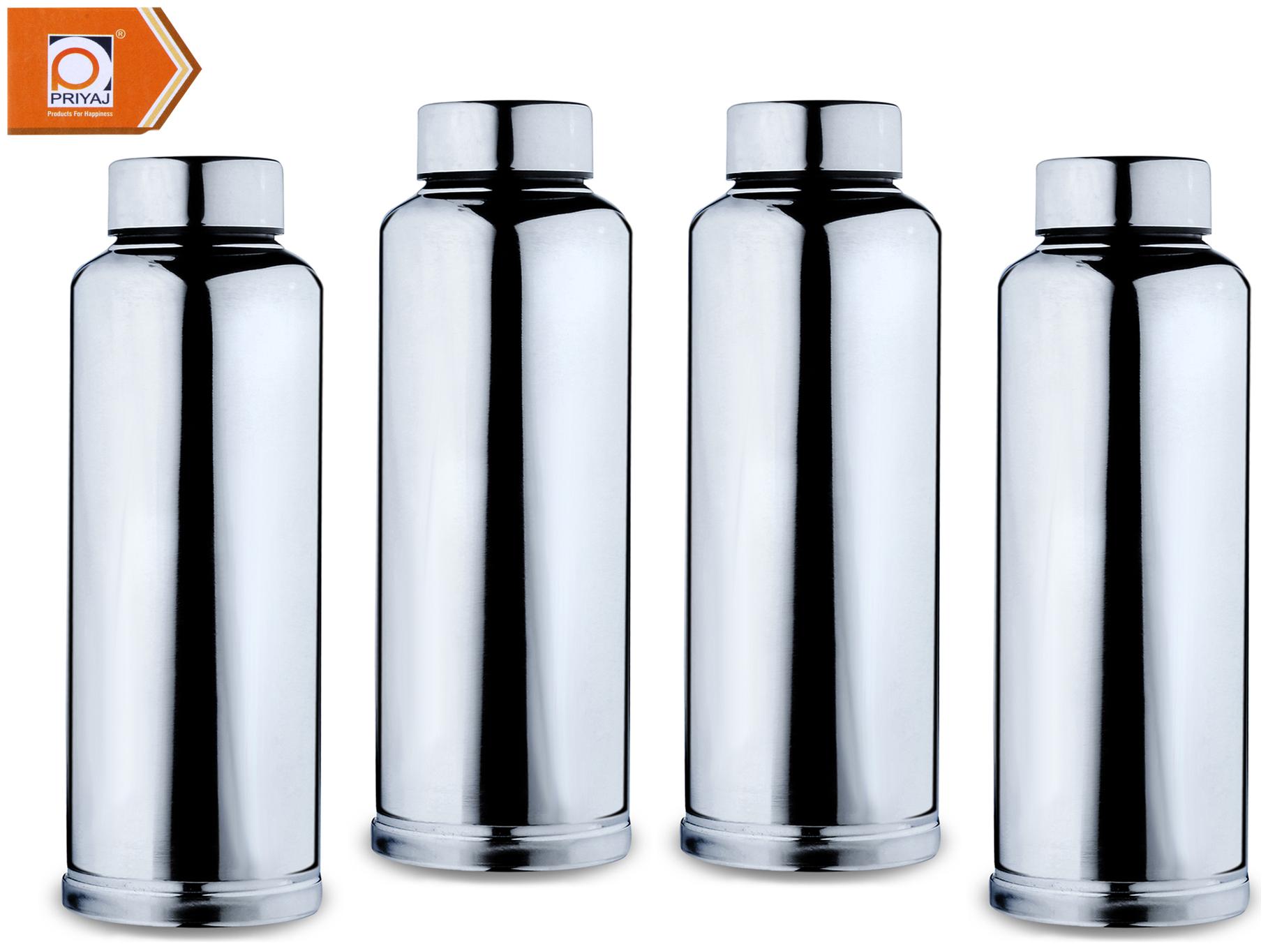 

PRIYAJ Stainless Steel Silver Water Bottle ( 700 ml Set of 4 )