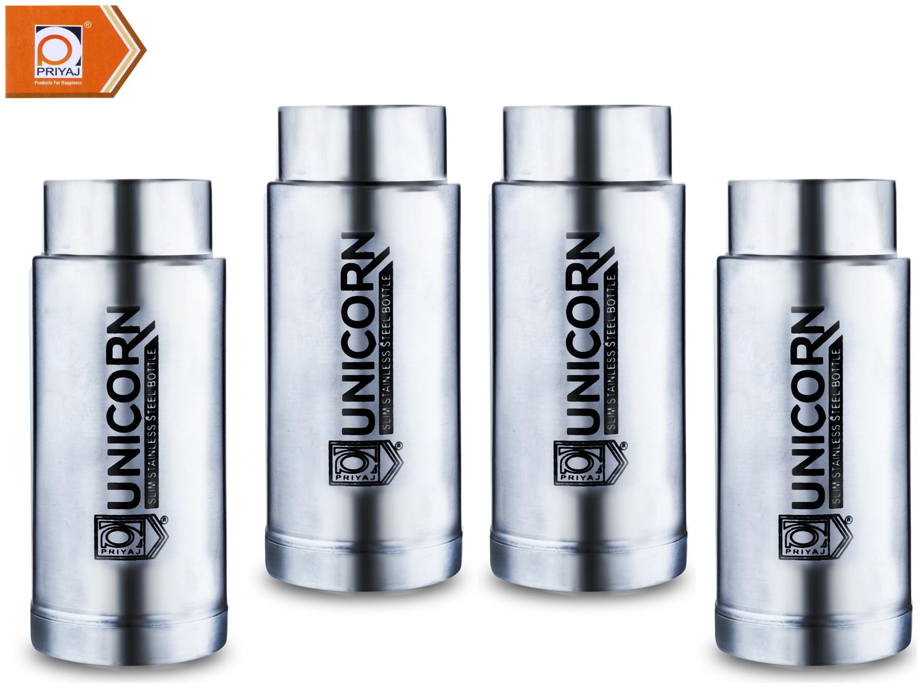 

PRIYAJ Stainless Steel Silver Water Bottle ( 450 ml Set of 4 )