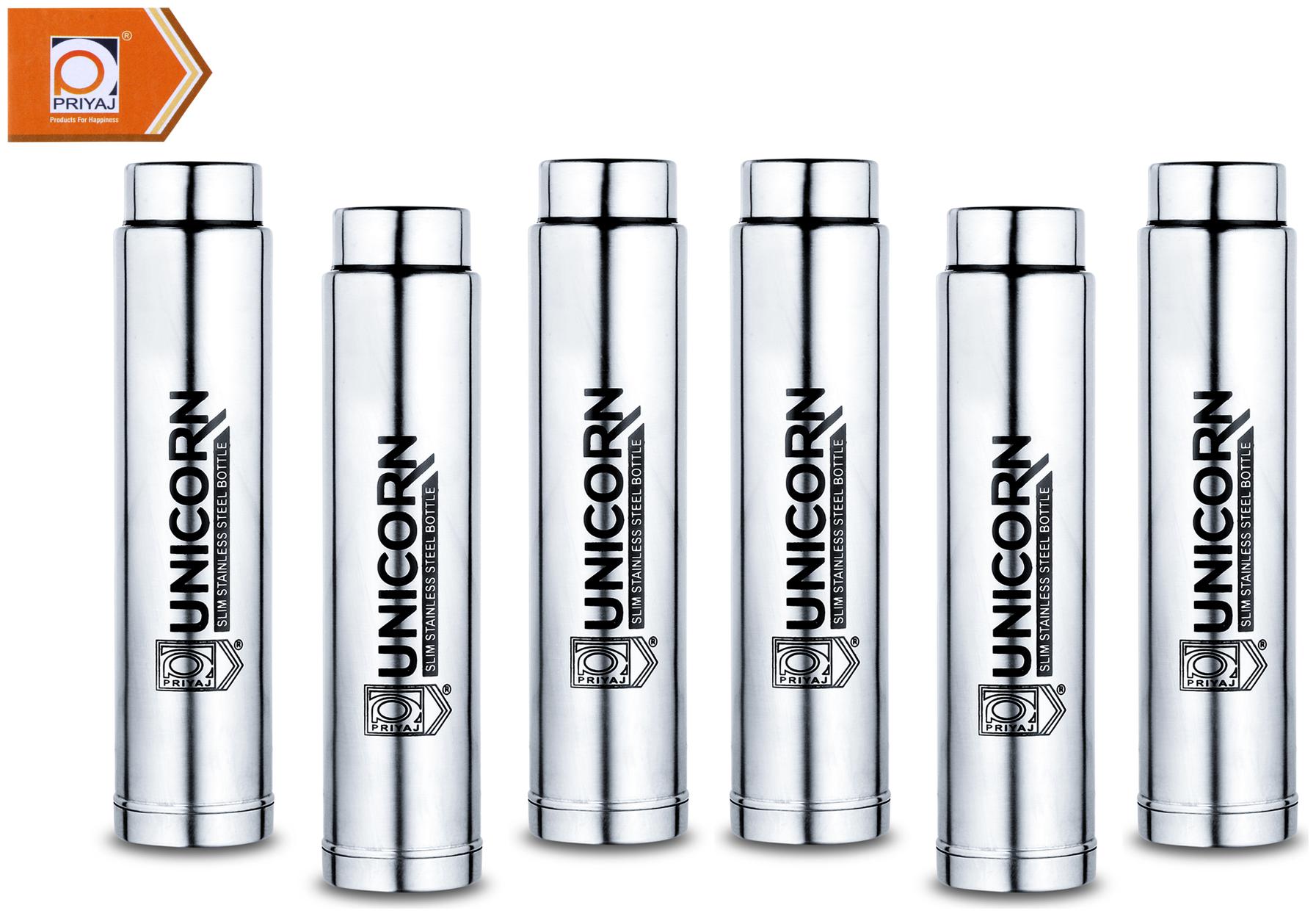 

PRIYAJ Stainless Steel Silver Water Bottle ( 560 ml Set of 6 )