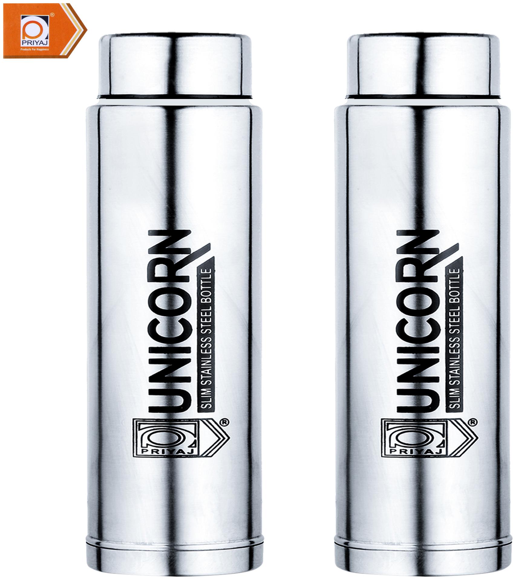 

PRIYAJ Stainless Steel Silver Water Bottle ( 350 ml Set of 2 )