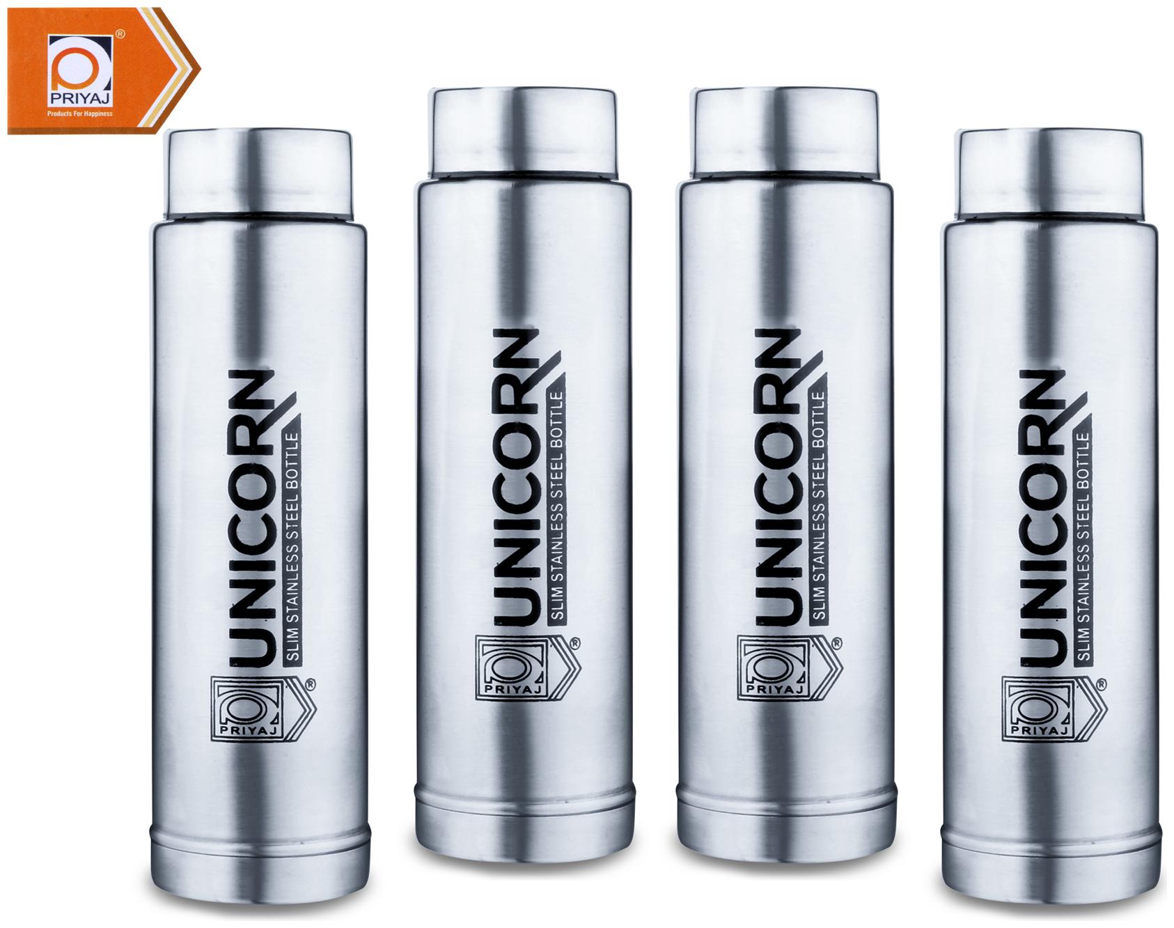 

PRIYAJ Stainless Steel Silver Water Bottle ( 300 ml Set of 4 )