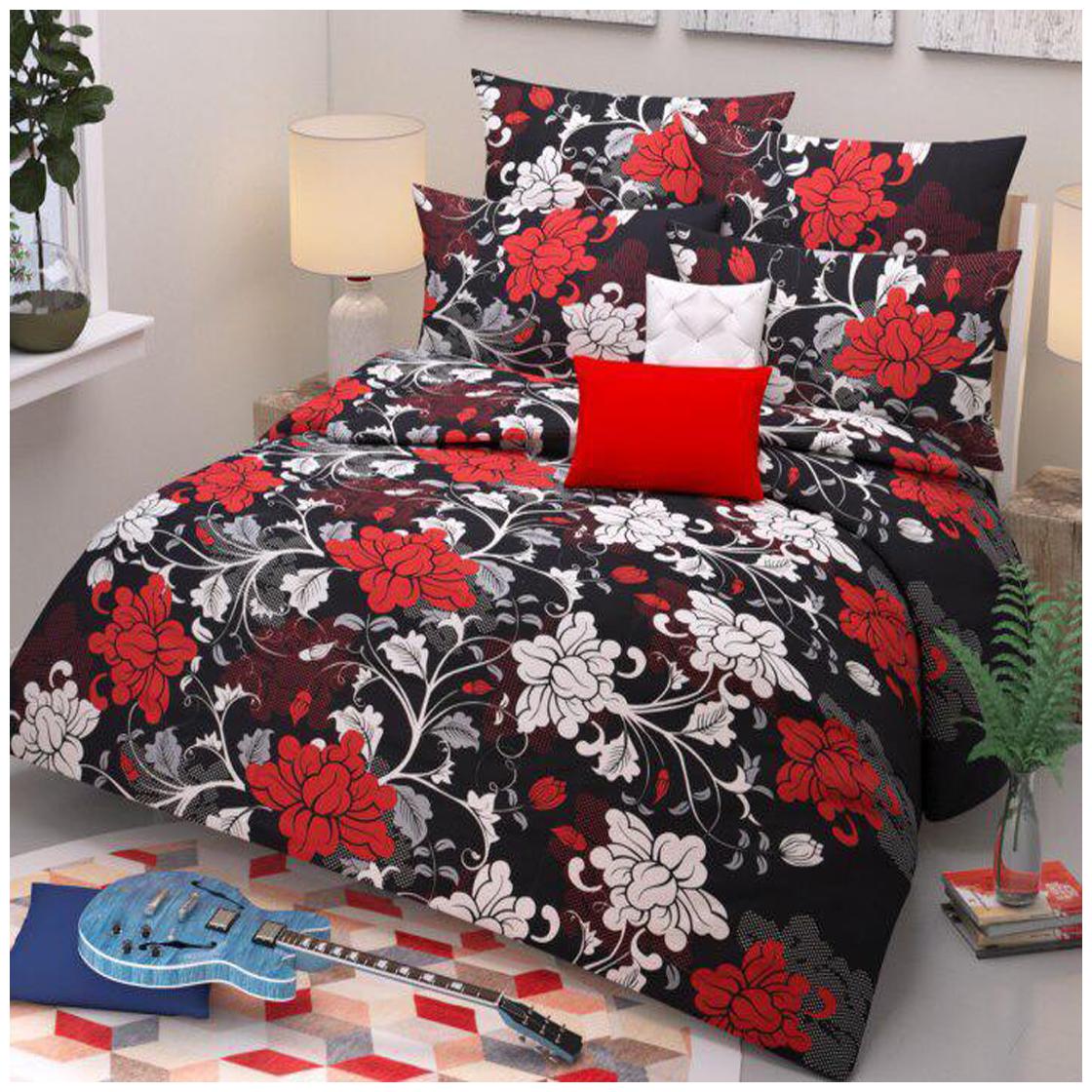 

Profit blitz Microfiber 3D Printed King Size Bedsheet ( 1 Bedsheet With 2 Pillow Covers Multi )