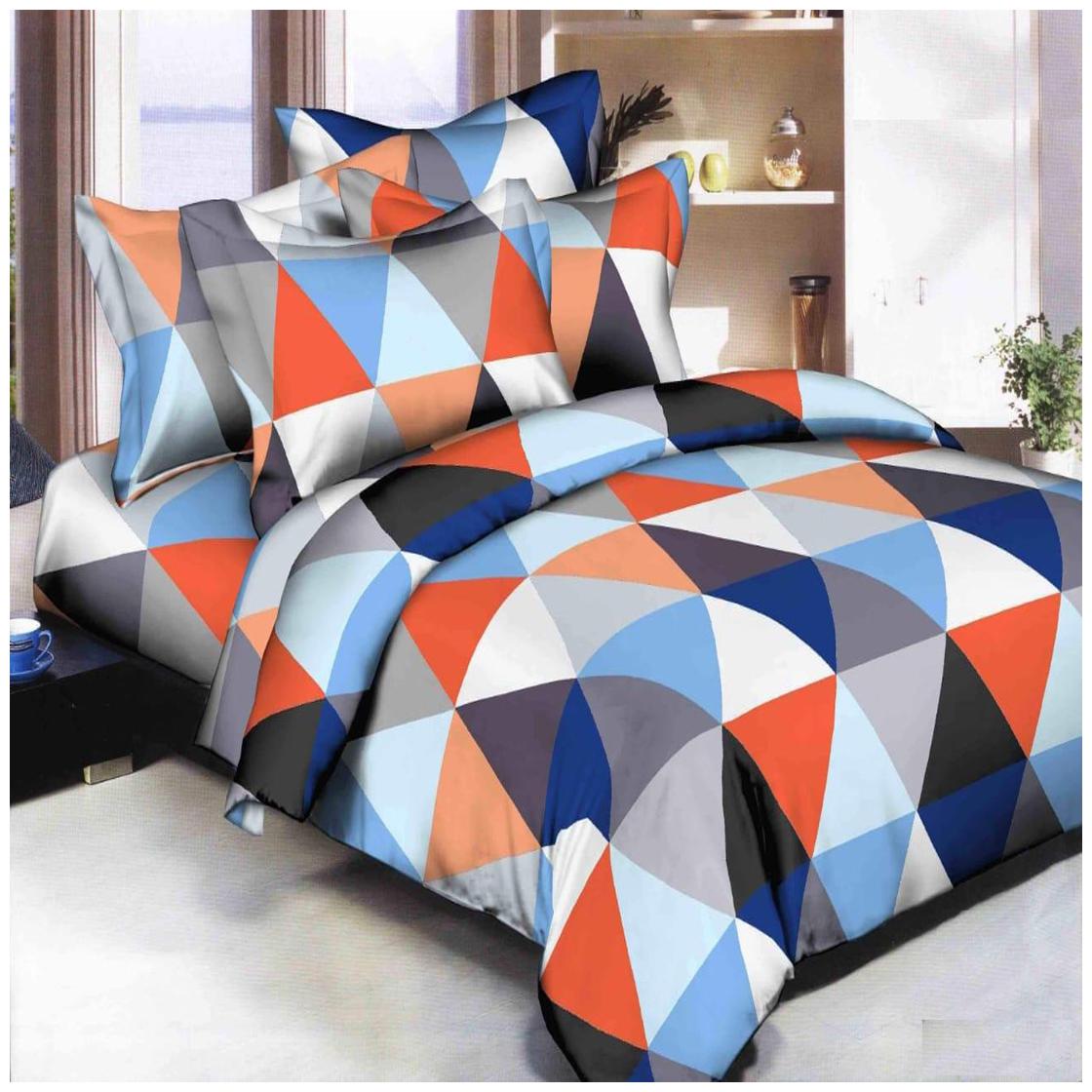 

Profit blitz Microfiber 3D Printed Double Size Bedsheet 155 TC ( 1 Bedsheet With 2 Pillow Covers Multi )