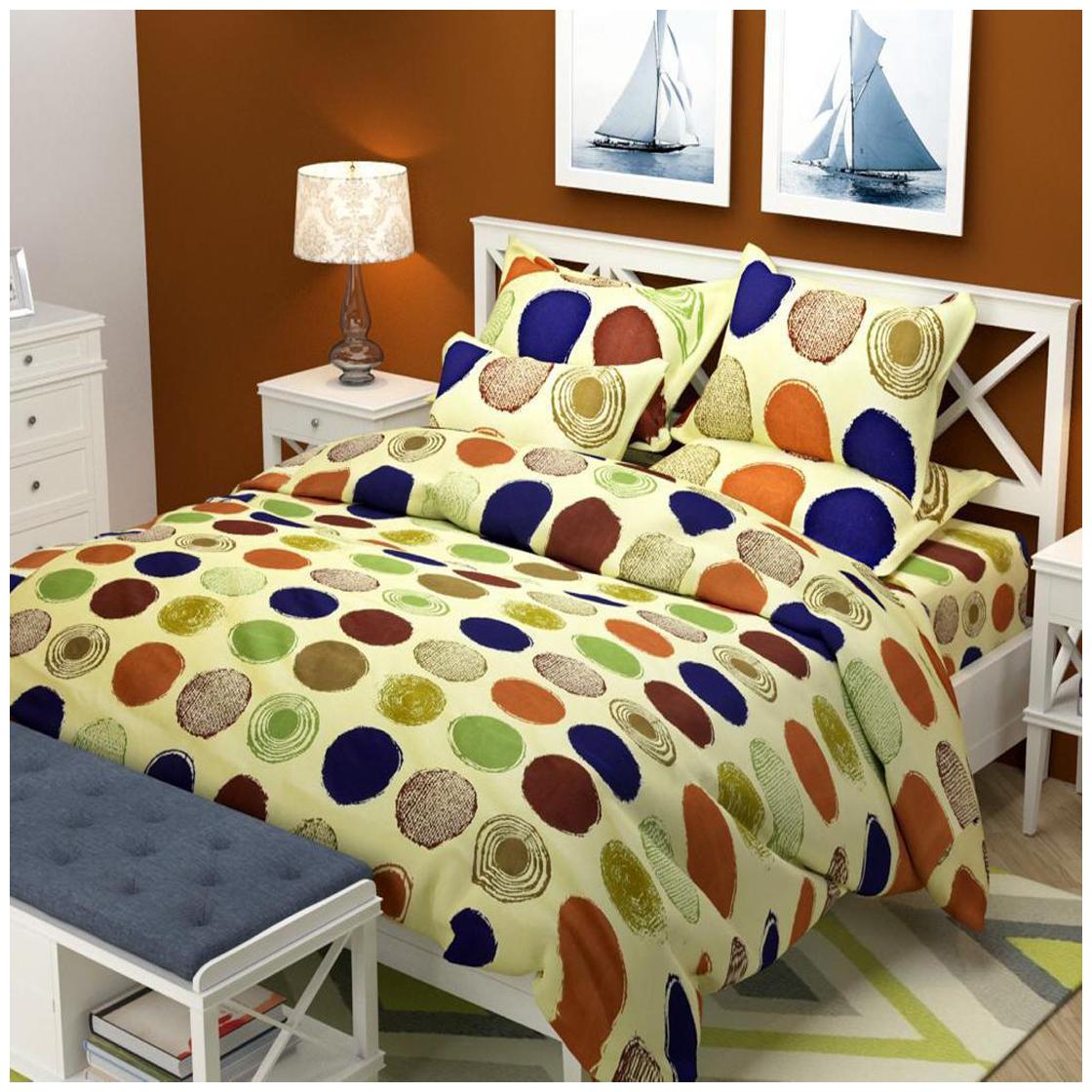 

Profit blitz Microfiber 3D Printed Double Size Bedsheet 155 TC ( 1 Bedsheet With 2 Pillow Covers Multi )
