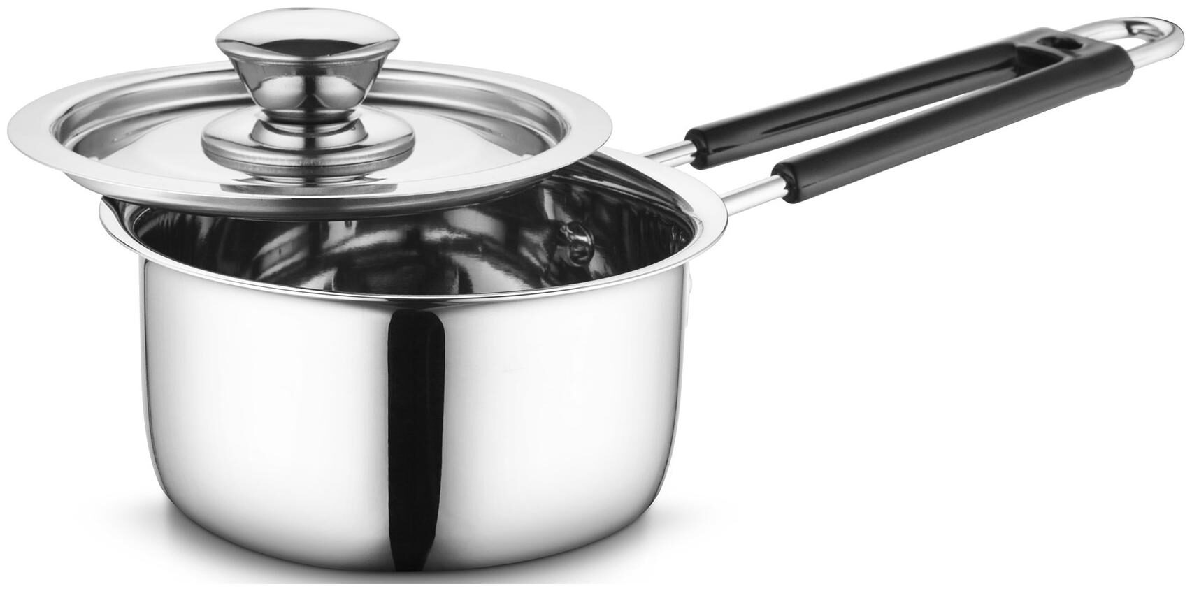 

Profusion Stainless Steel Sauce Pan with stainless steel lid- (Silver 1 PC- Capacity- 1 2 Litre)
