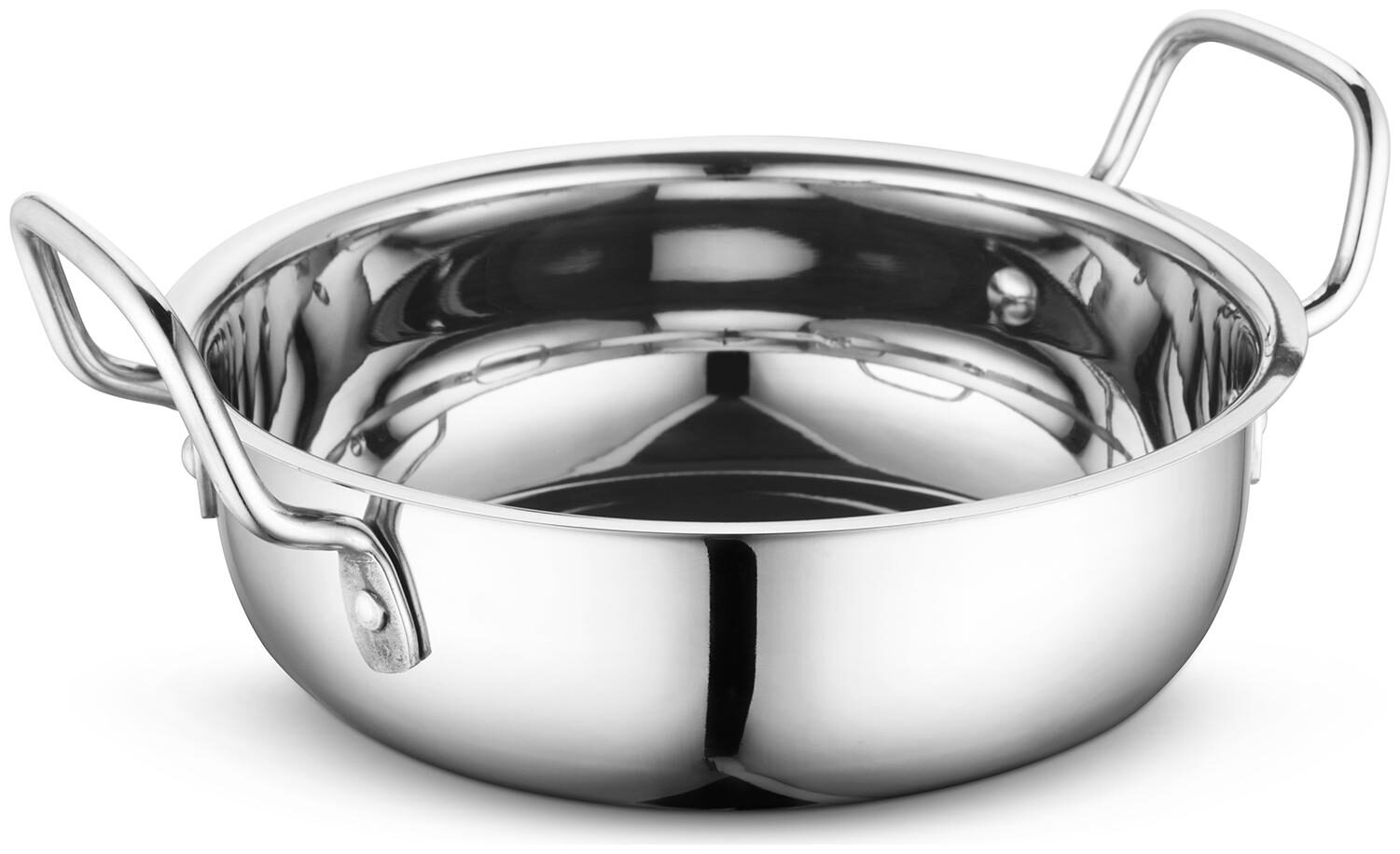 

Profusion Stainless Steel Kadhai Karahi- (Silver 1 Pc- Capacity- 2 Litre)