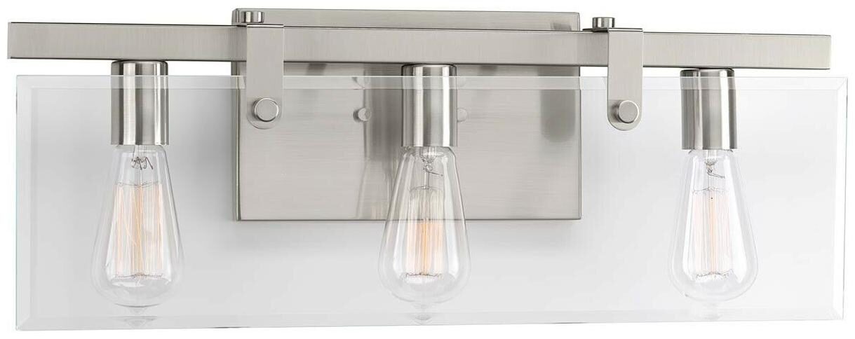 

Progress Lighting P300107-009 Glayse Bathroom Vanity Light Brushed Nickel