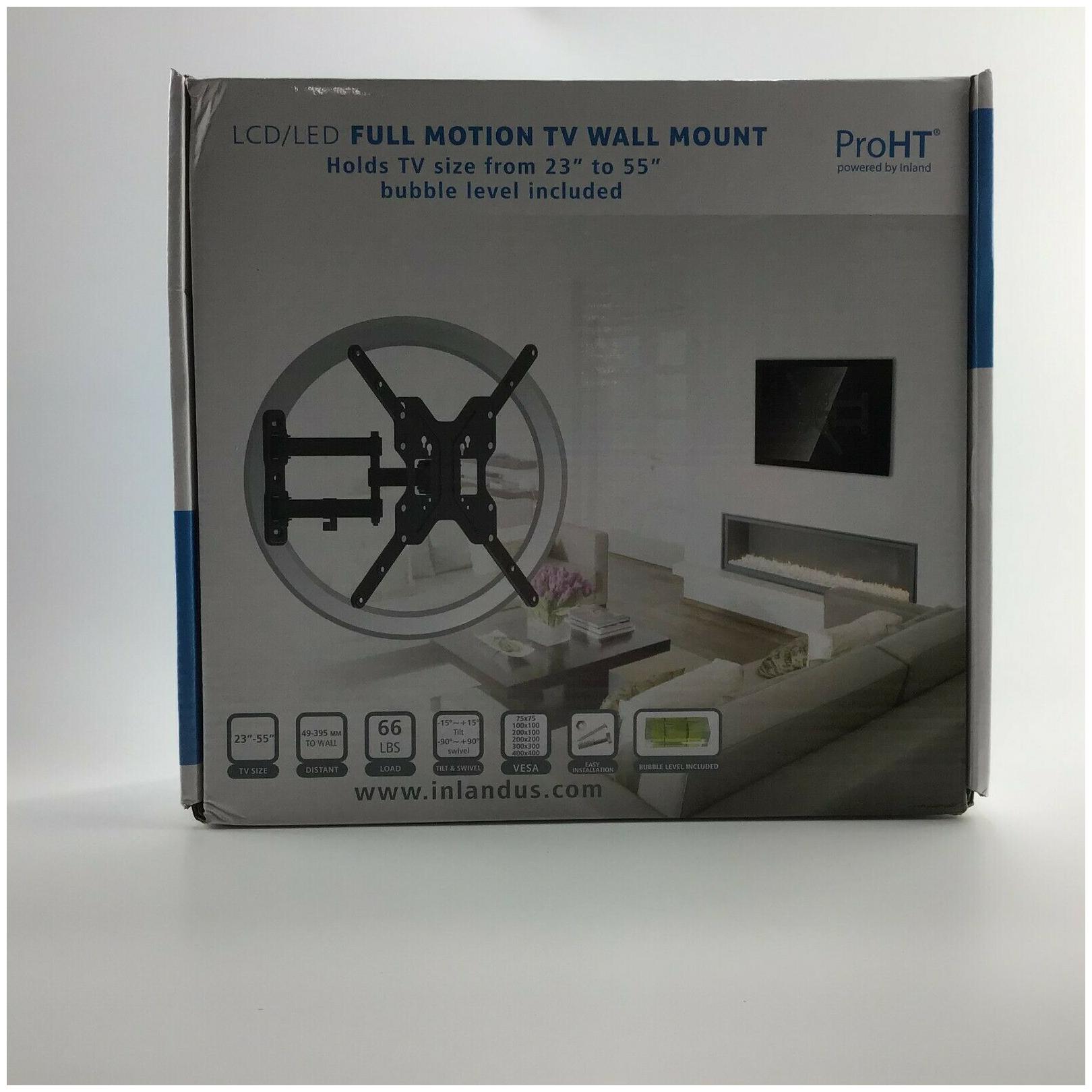 

ProHT LCD LED Full Motion TV Wall Mount Combo holds TV size 23 to 55