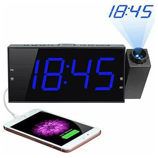 

Projection Alarm Clock 7 Large Digital LED (Blue Display Blue Projection)