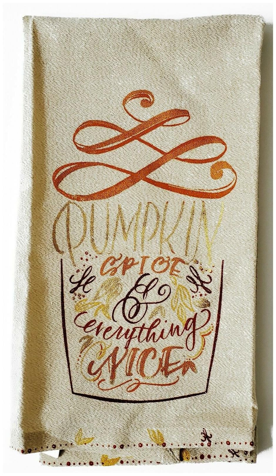 

Pumpkin Spice Kitchen Towel from Anthropologie 21 x 28