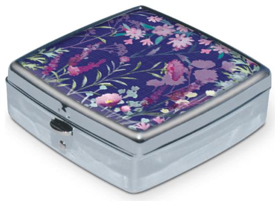 

Punch Studio H8 Travel Health Medication Pill Box Case Organizer 2in Wildflowers