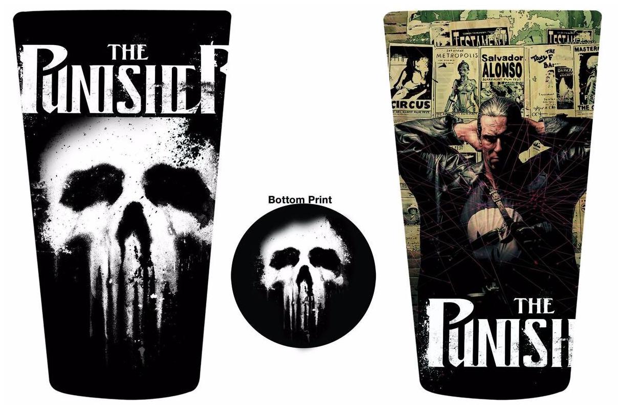 

Punisher Skull Symbol Bottom Print Marvel Comics Pint 2 Pack Glassware