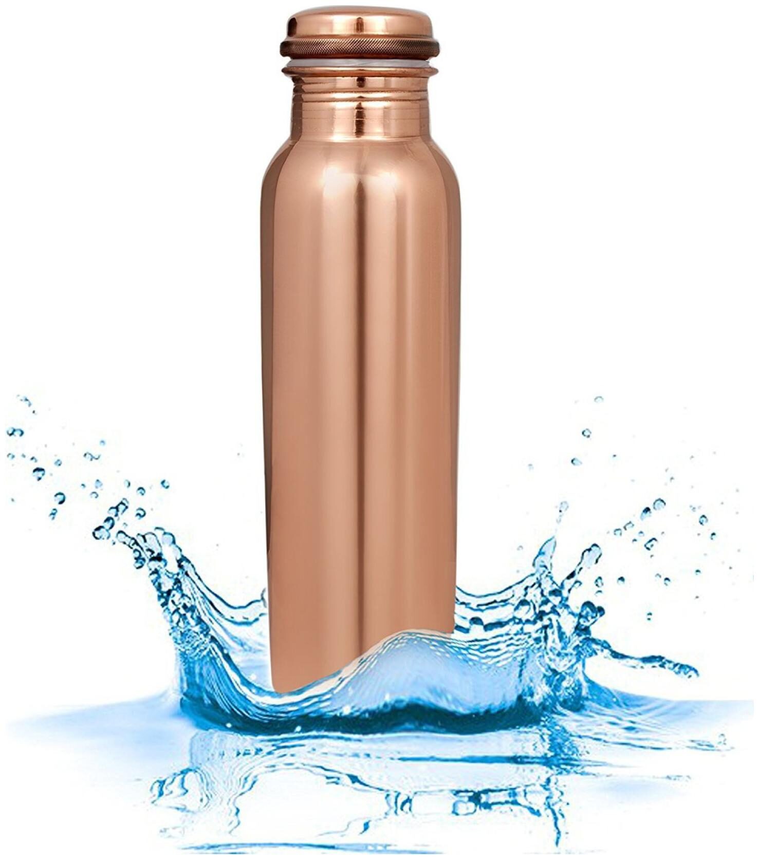 

INDIPOT Copper Brown Water Bottle ( 1000 ml Set of 1 )