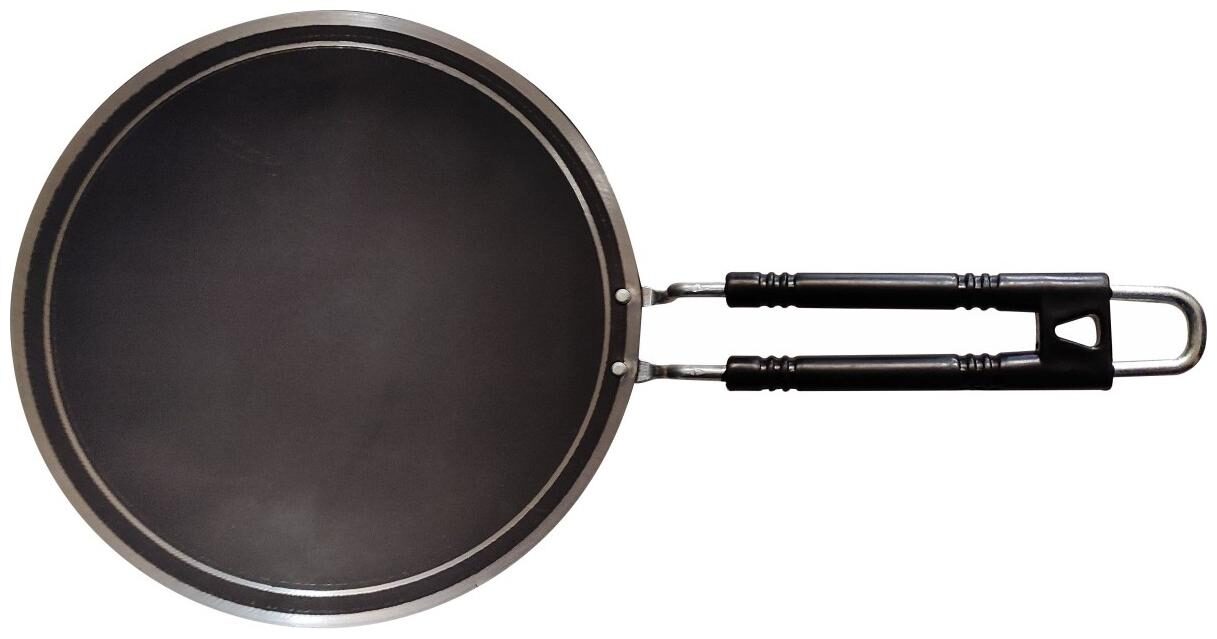 

INDIAN good quality Iron Tawa with cool touch handle