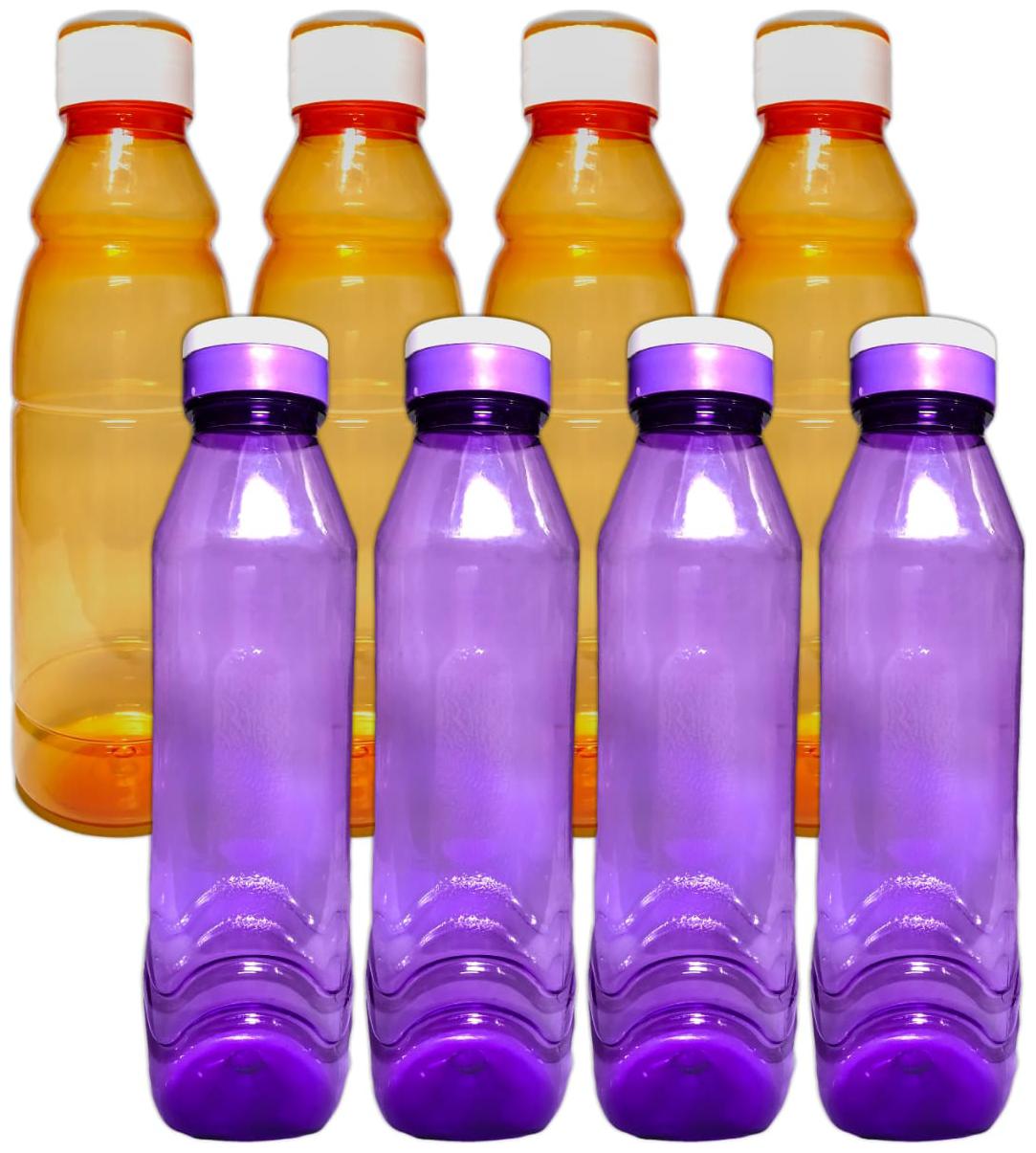 

ARNAH TREASURE Plastic Assorted Water Bottle ( 1000 ml Set of 8 )