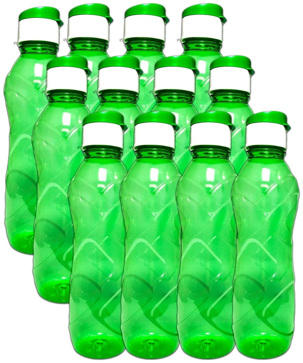 

ARNAH TREASURE Plastic Assorted Water Bottle ( 1000 ml Set of 12 )