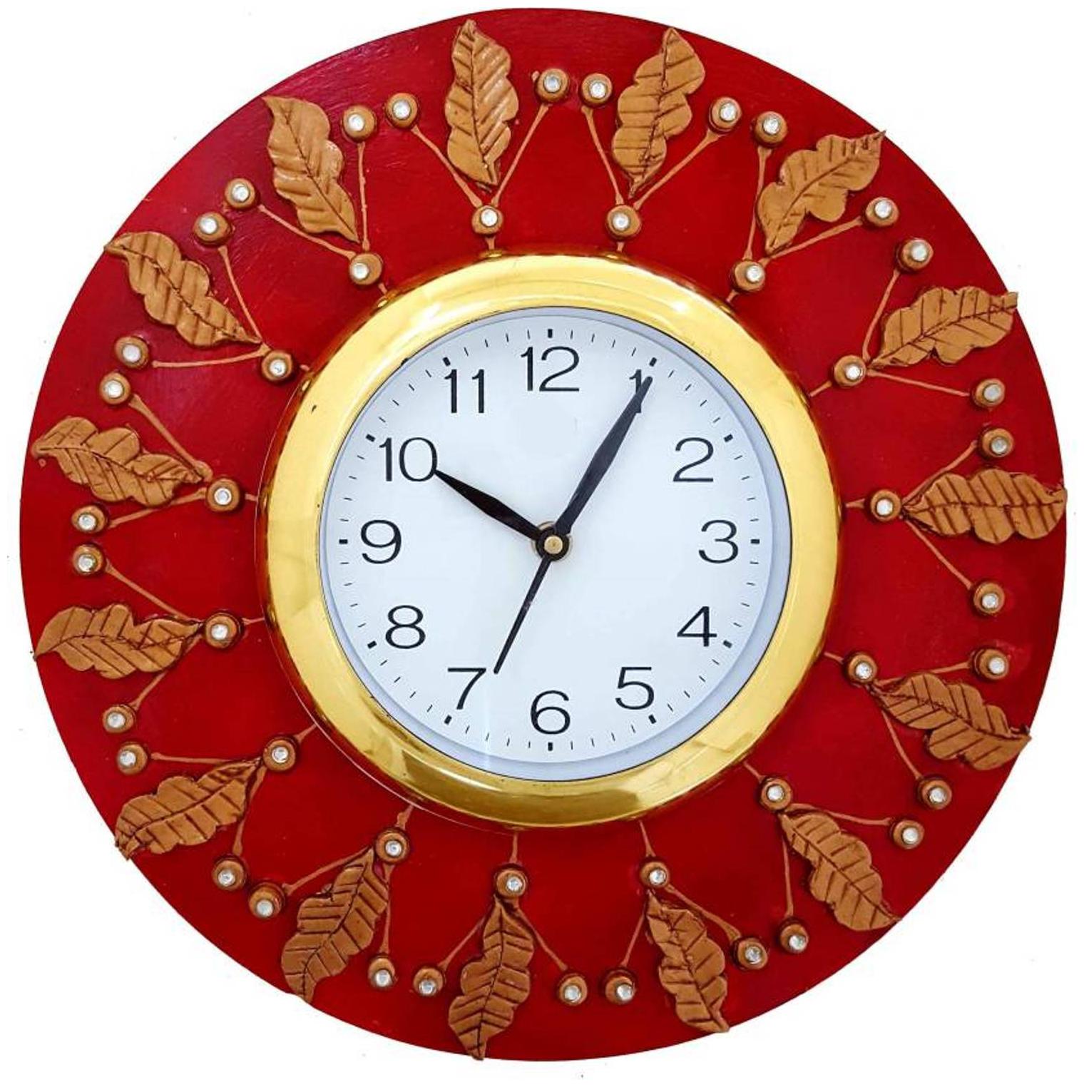 

PURUSHOTTAM KABIR ART Wood Analog Wall clock ( Set of 1 )