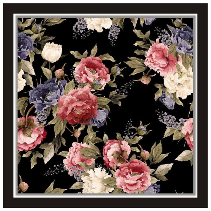 

Purvani Flower Pattern Poster Size -12 in x 12 in Multicolour