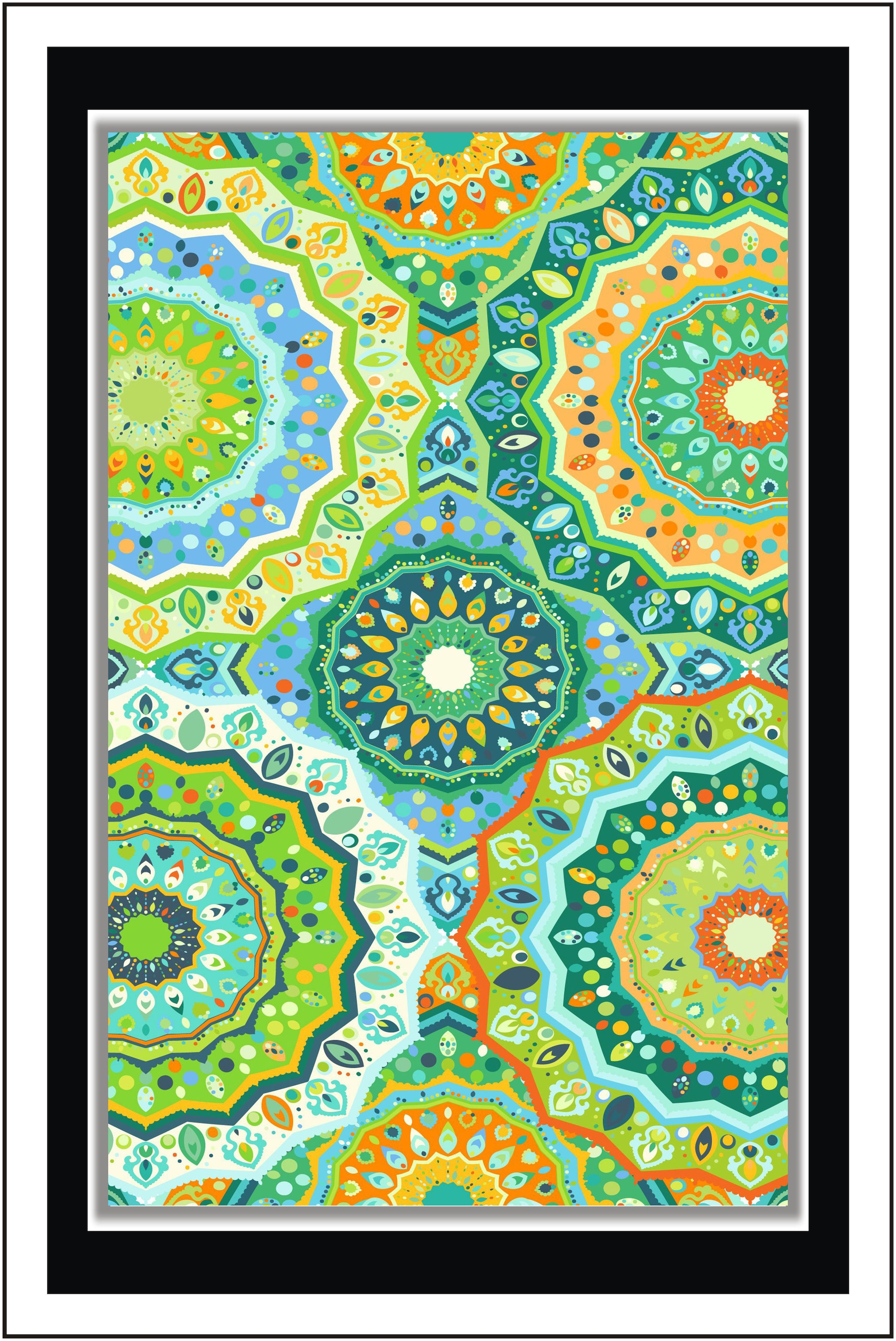 

Purvani Green pattern - Paper Poster Wall Sticker Print Decor Print
