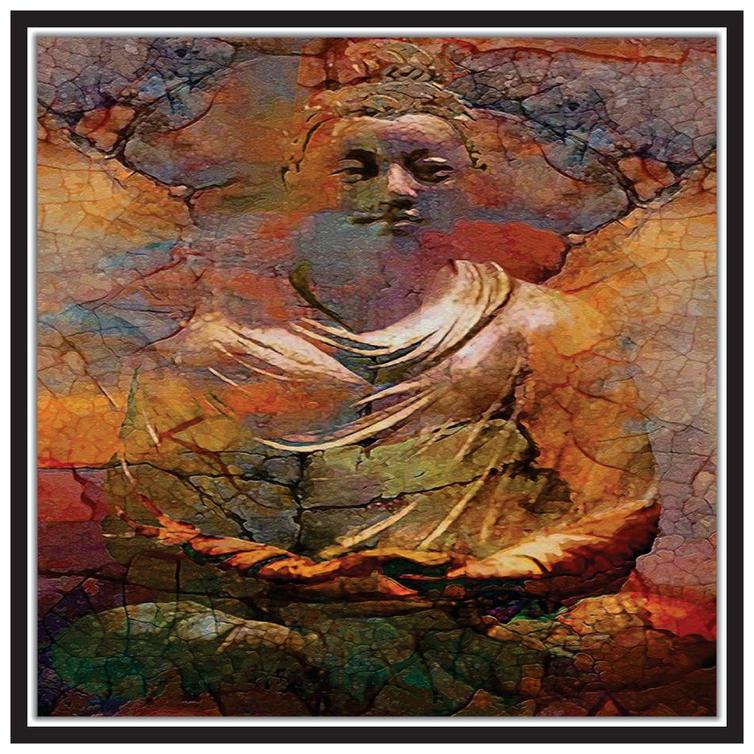 

Purvani Lord Buddha Religious Poster of Buddha Lord Buddha Unframed Rolled ker Wall Decor