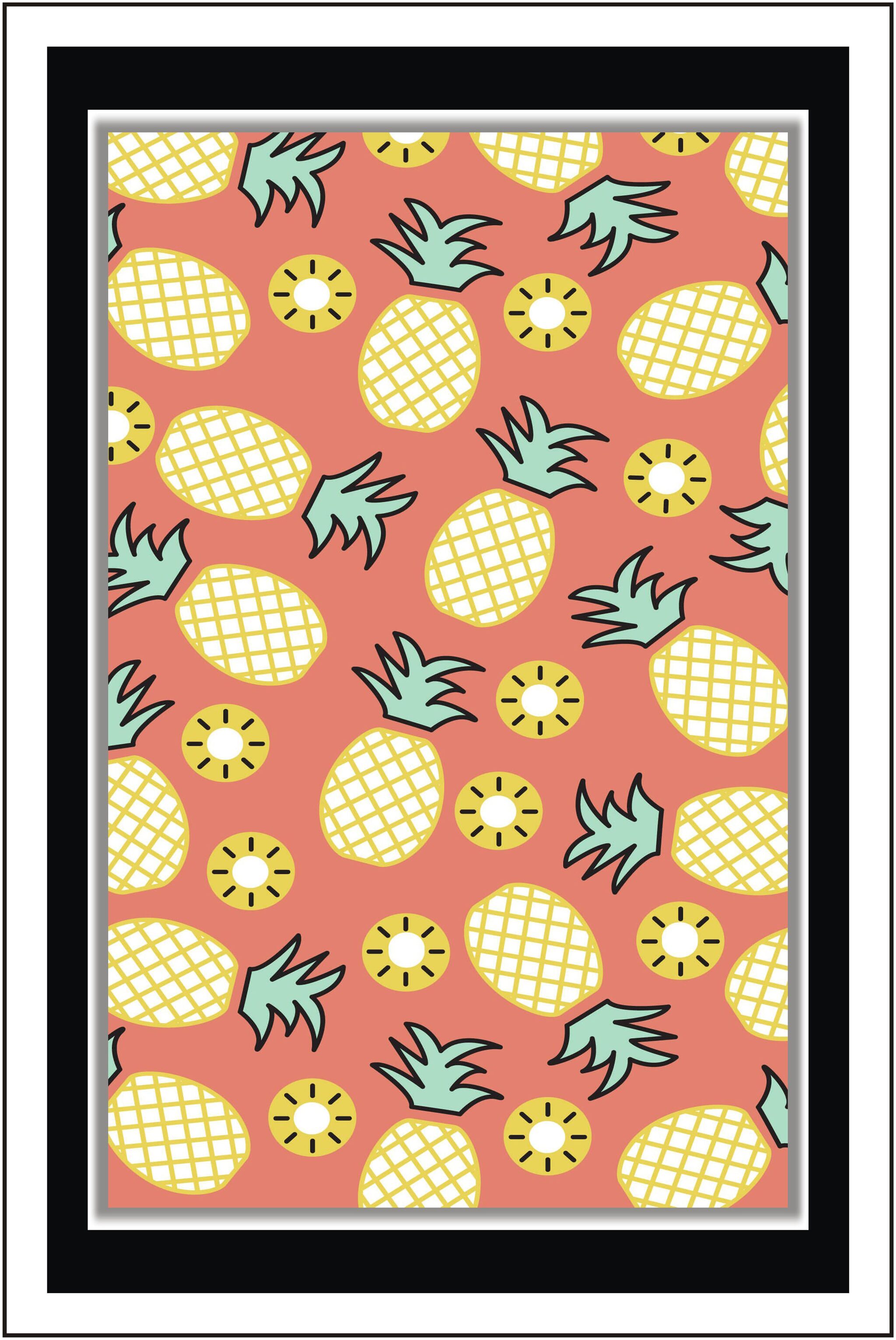 

Purvani Plneapples love - Paper Poster Wall Sticker Print Decor Print