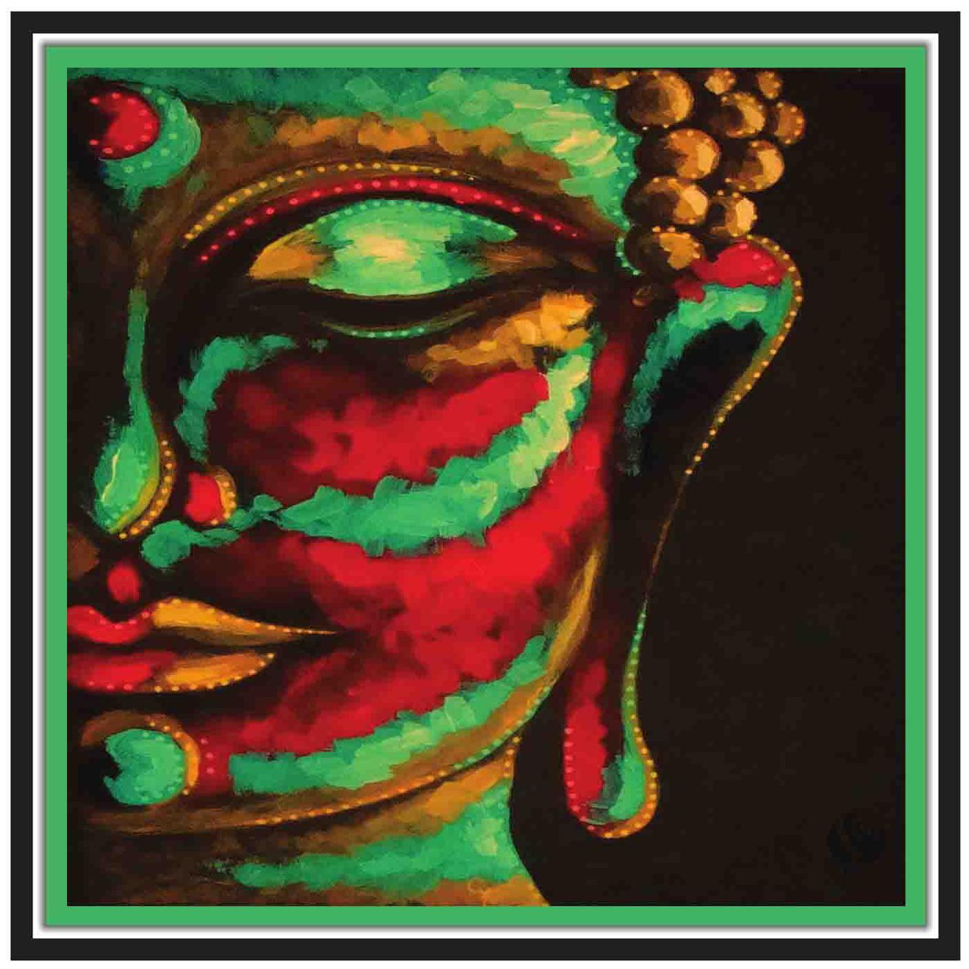 

Purvani Poster Painting Style-SPIRITUAL PAINTING Wall Decor-Art Reprint Unframed (rolled) 12x12 inch