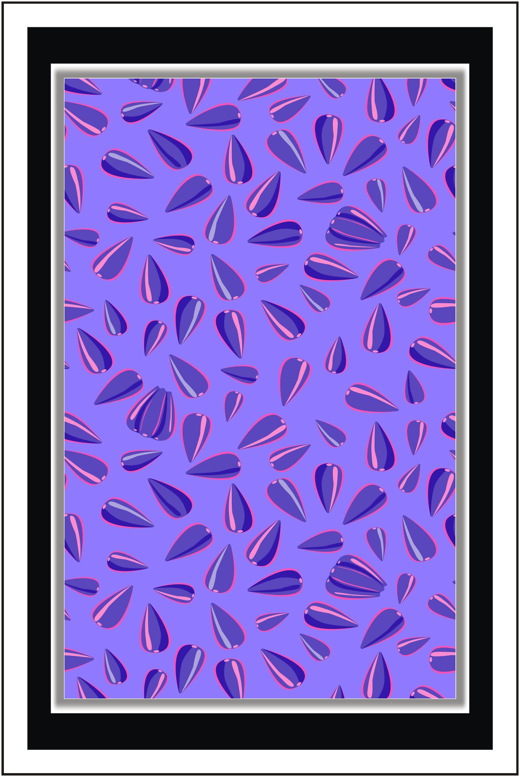 

Purvani Purple seeds - Paper Poster Wall Sticker Print Decor Print