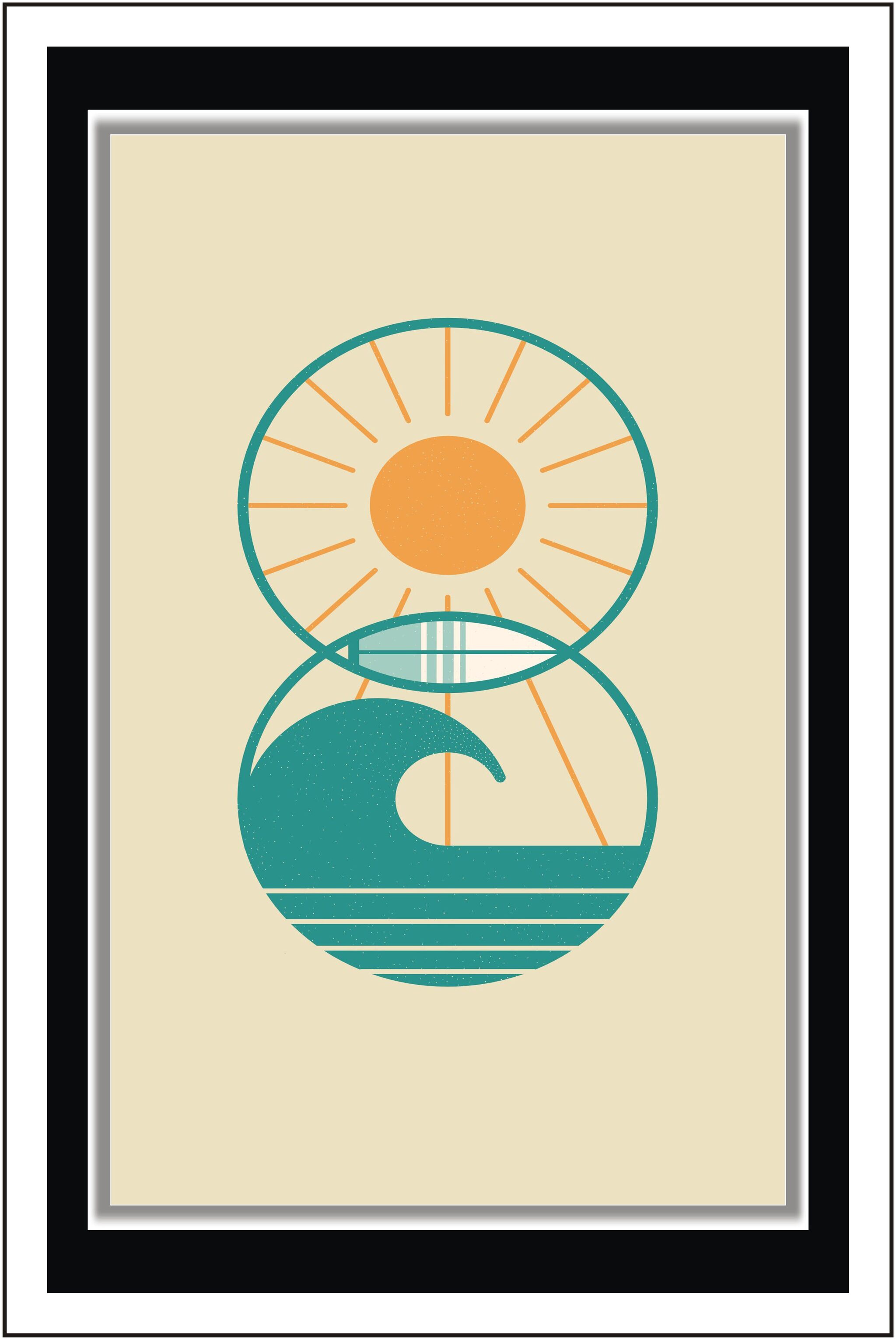 

Purvani Sun sea Surf - Paper Poster Wall Sticker Print Decor Print