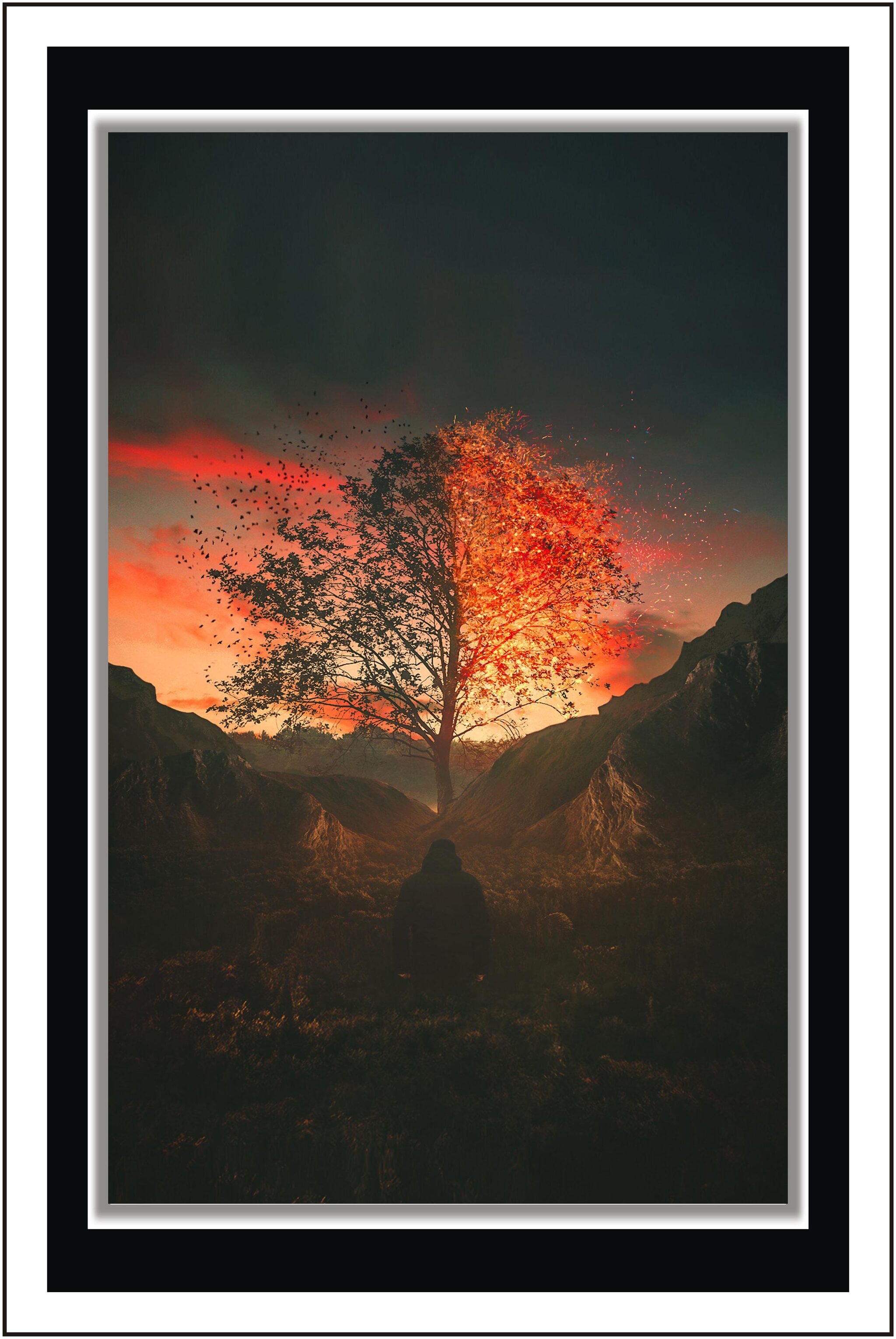 

PurvaniBurning like a phoenix - Paper Poster Wall Sticker Print Decor Print