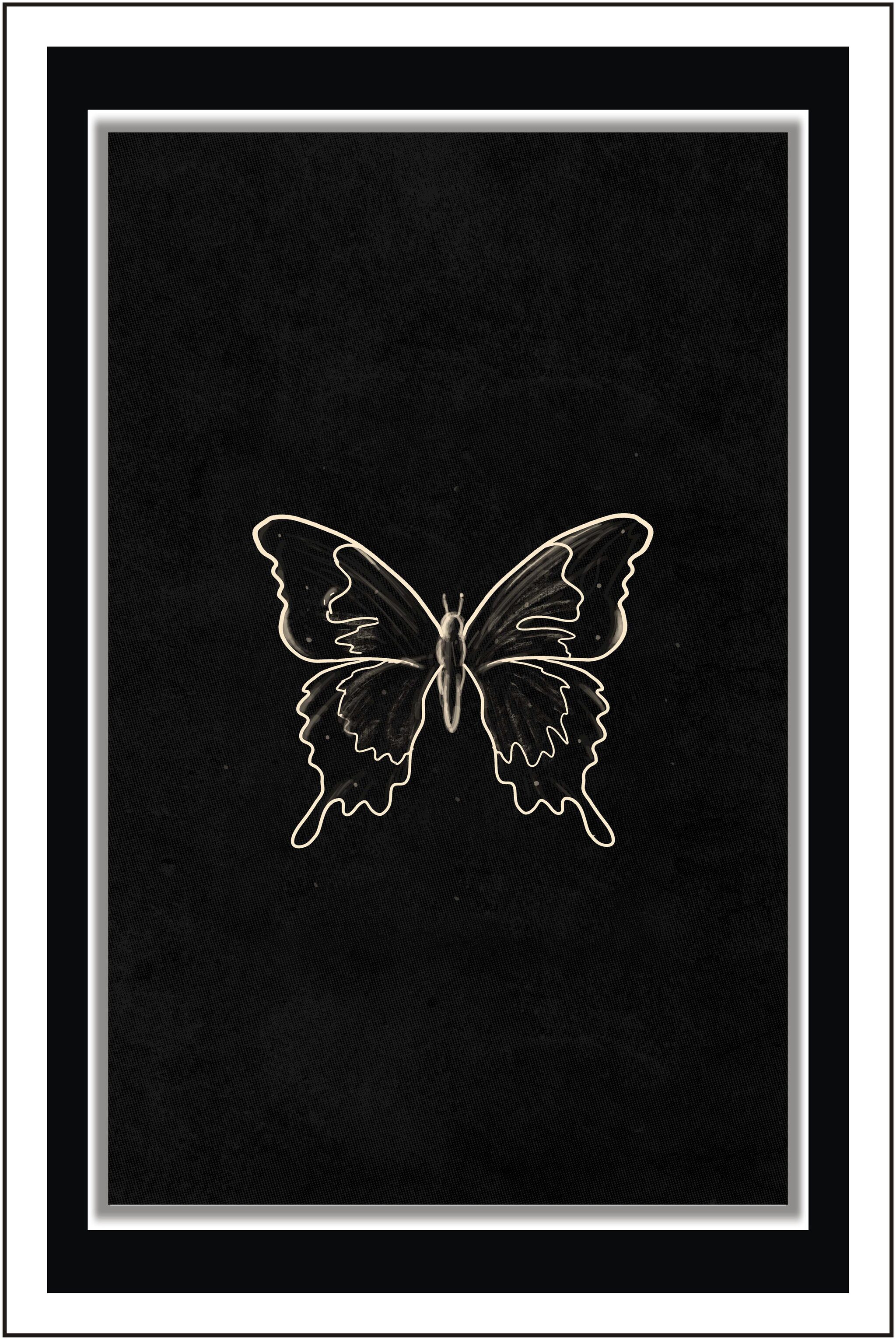 

PurvaniChalkboard butterfly - Paper Poster Wall Sticker Print Decor Print