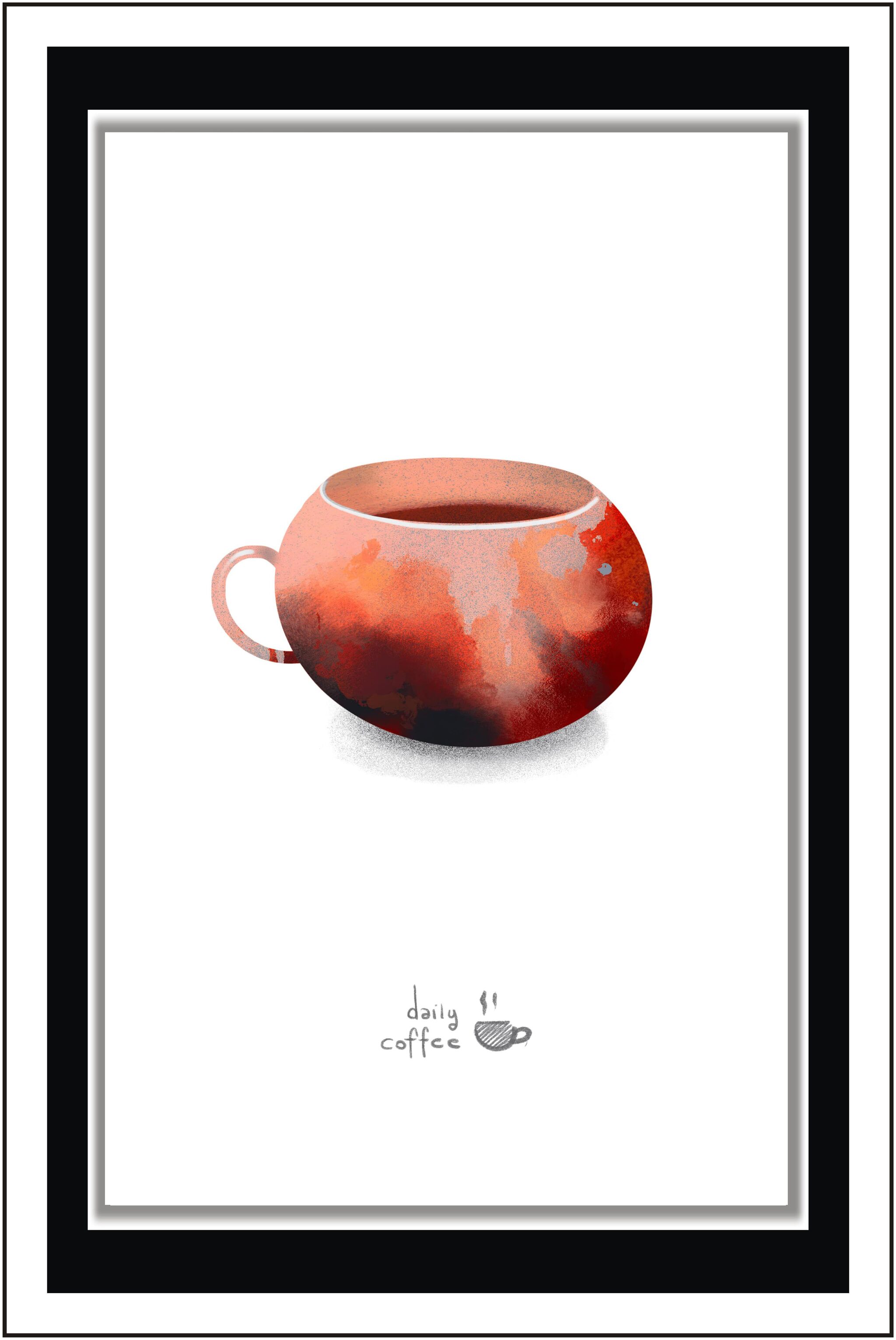 

PurvaniDaily coffee mug red - Paper Poster Wall Sticker Print Decor Print