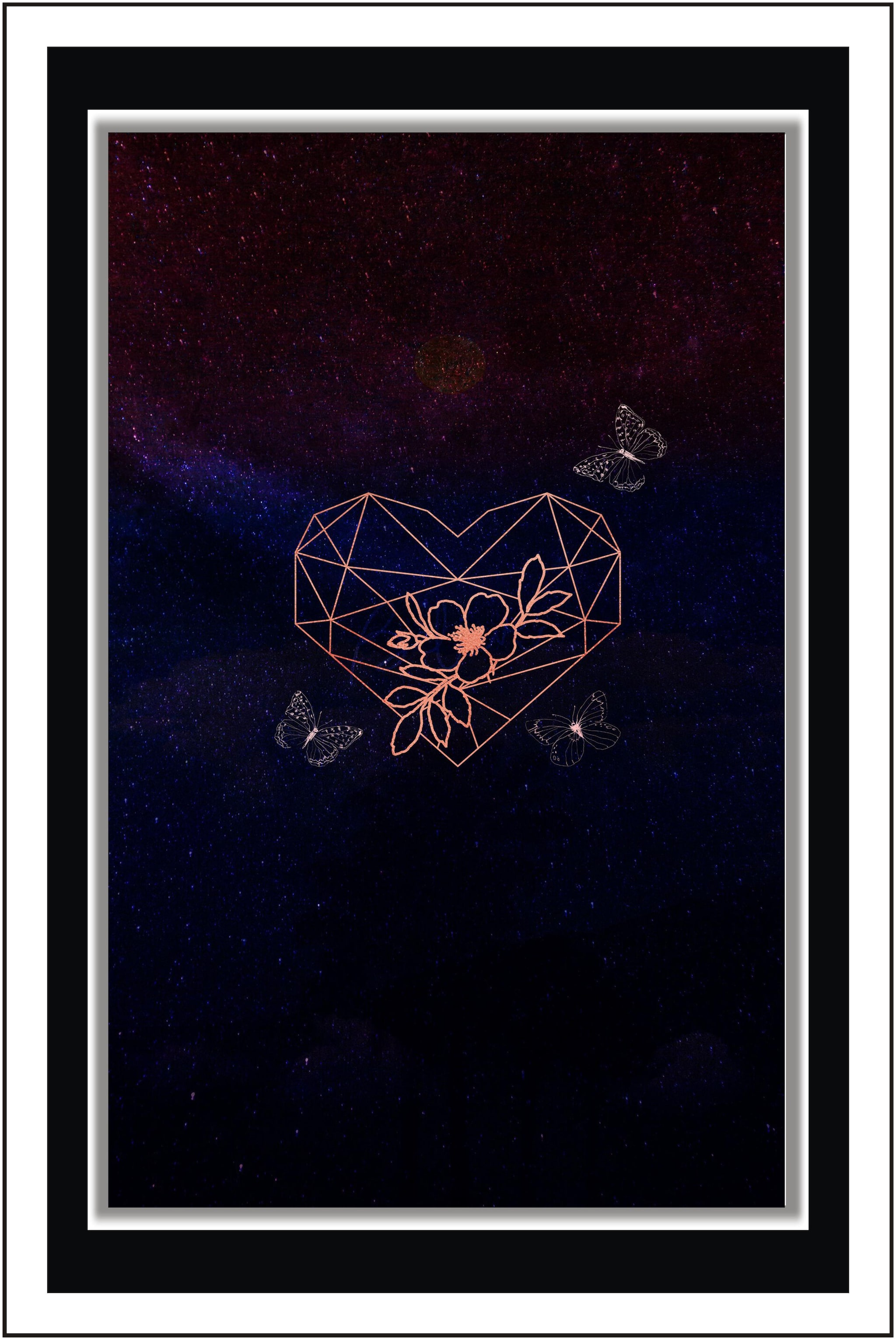 

PurvaniHeart blooms - Paper Poster Wall Sticker Print Decor Print