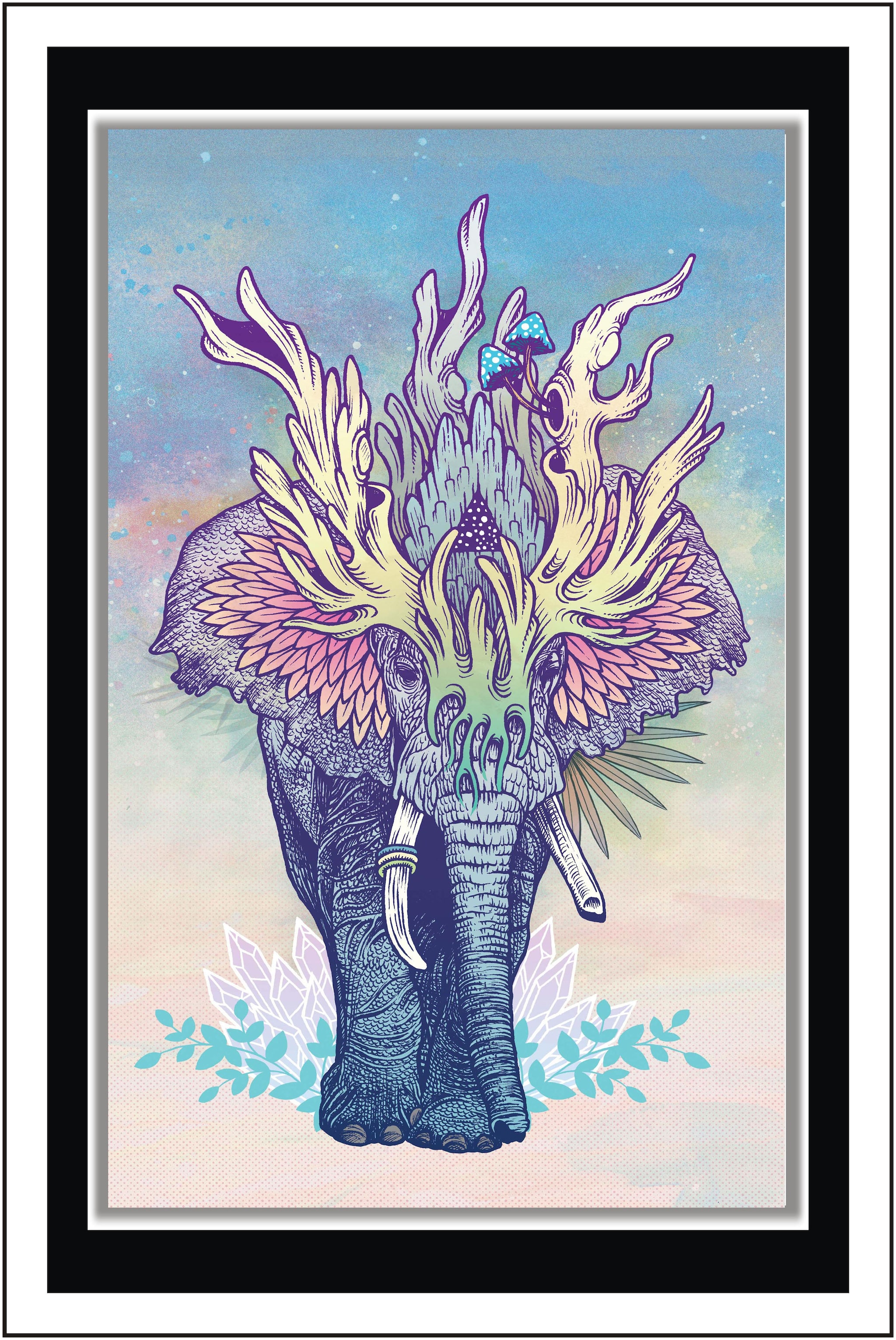 

PurvaniSpirit elephant - Paper Poster Wall Sticker Print Decor Print