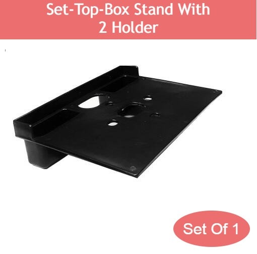 

Qlex Plastic Set top box stand ( Black Number of Shelves- 1 )