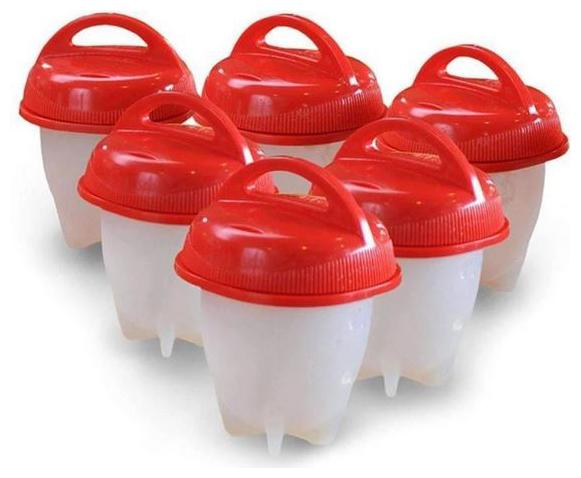 

QTH Silicon Egg Boil Hard-Boiled Cooker Mold Kitchen Steamer Boiler