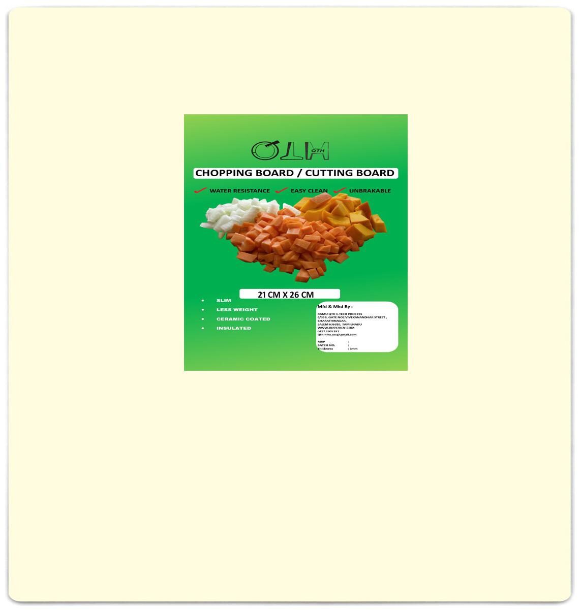 

Qth Vegetable Cutting Board 21 Cm X 26 Cm Water Resistance Ceramic Coated With Easy Cleaning